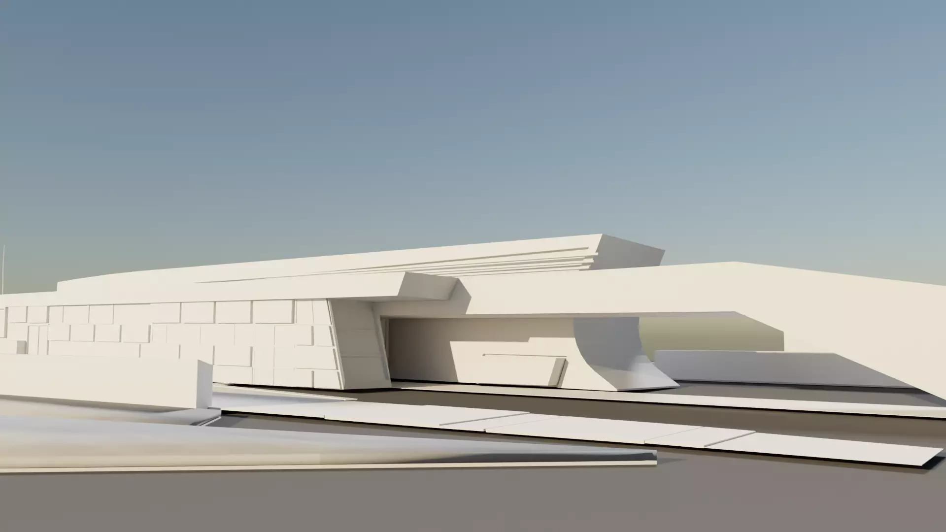 Landscape Formation 1 By Zaha Hadid Low-poly 3D model_0