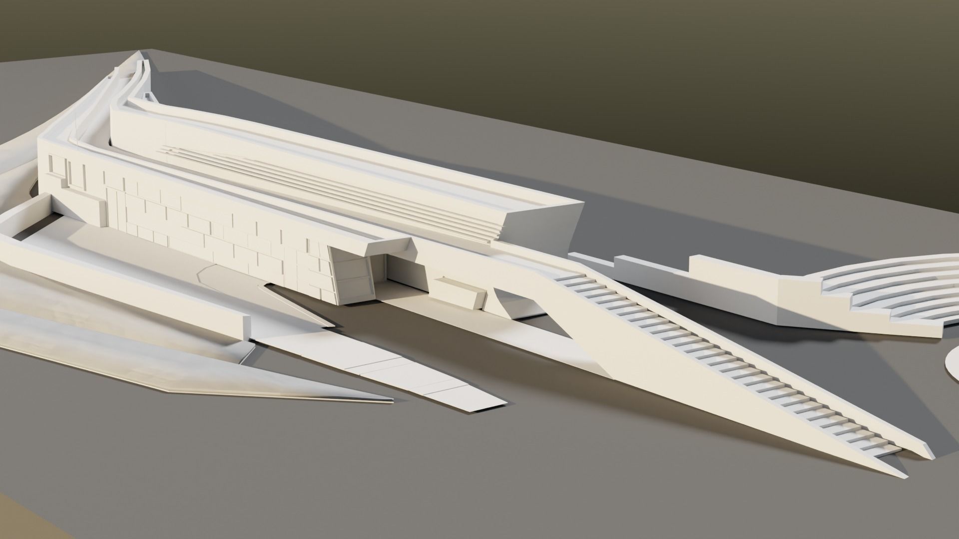 Landscape Formation 1 By Zaha Hadid Low-poly 3D model_1