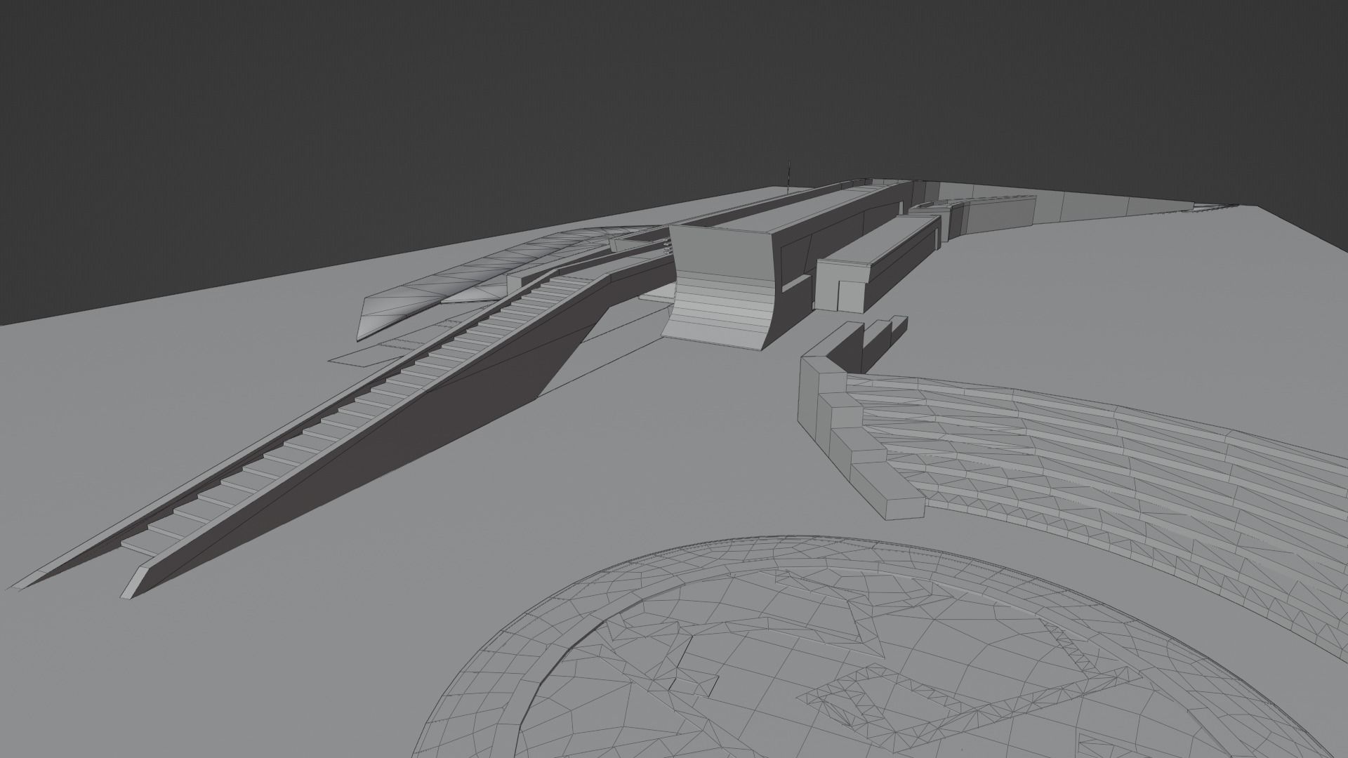 Landscape Formation 1 By Zaha Hadid Low-poly 3D model_4