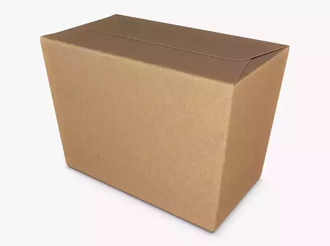 Package Cardboard Trapezoid Box M 1 3D model