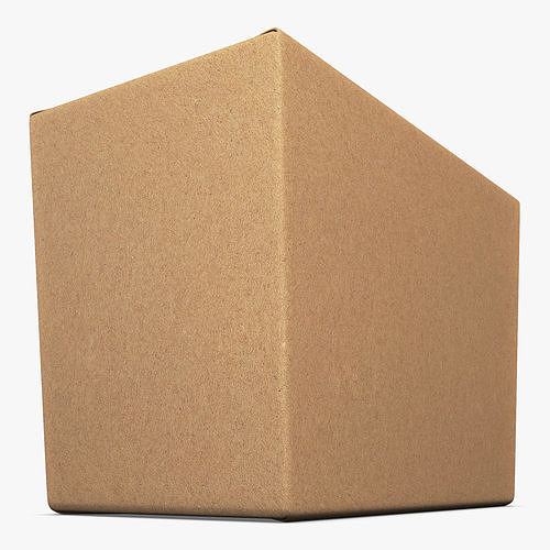 Package Cardboard Trapezoid Box M 1 3D model 3