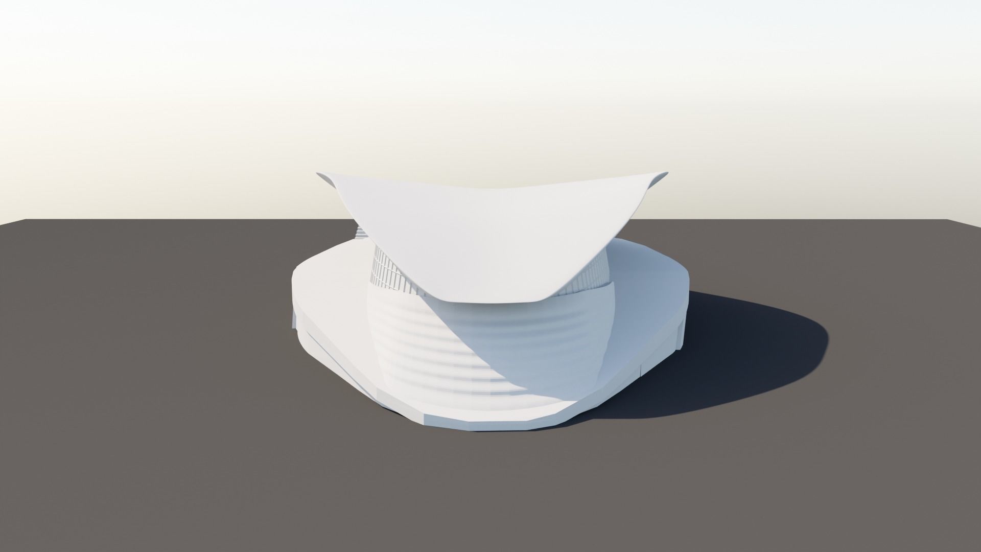 London Aquatic Center By Zaha Hadid Low-poly 3D model_2