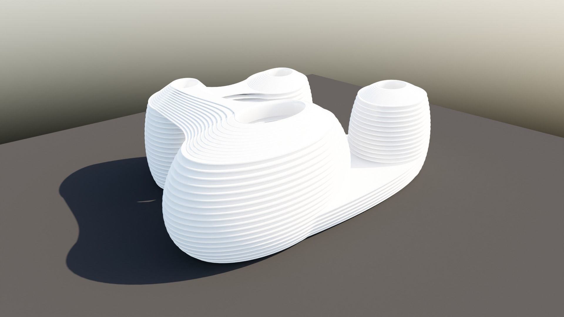 Galaxy Soho Building by Zaha Hadid Low-poly 3D model_4
