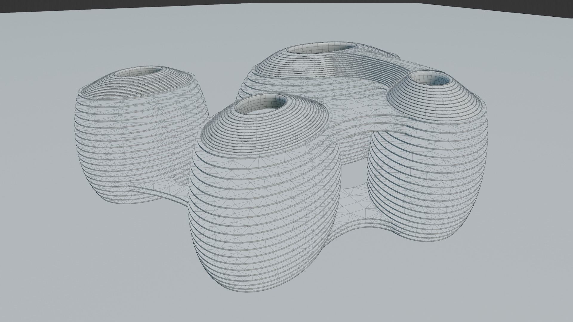 Galaxy Soho Building by Zaha Hadid Low-poly 3D model_2