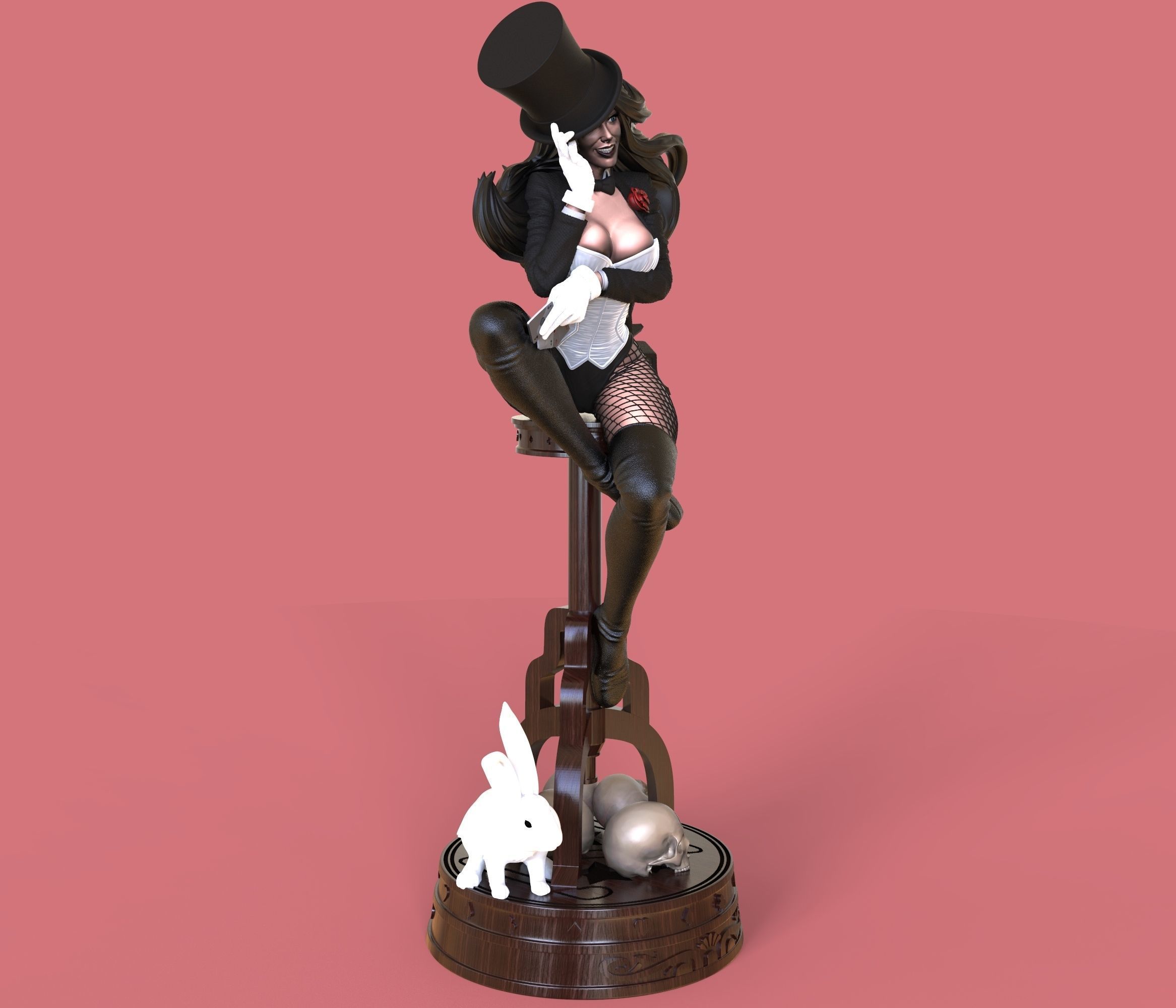 Zatanna from DC Comics Batman STL files for 3d printing 3D print model_6