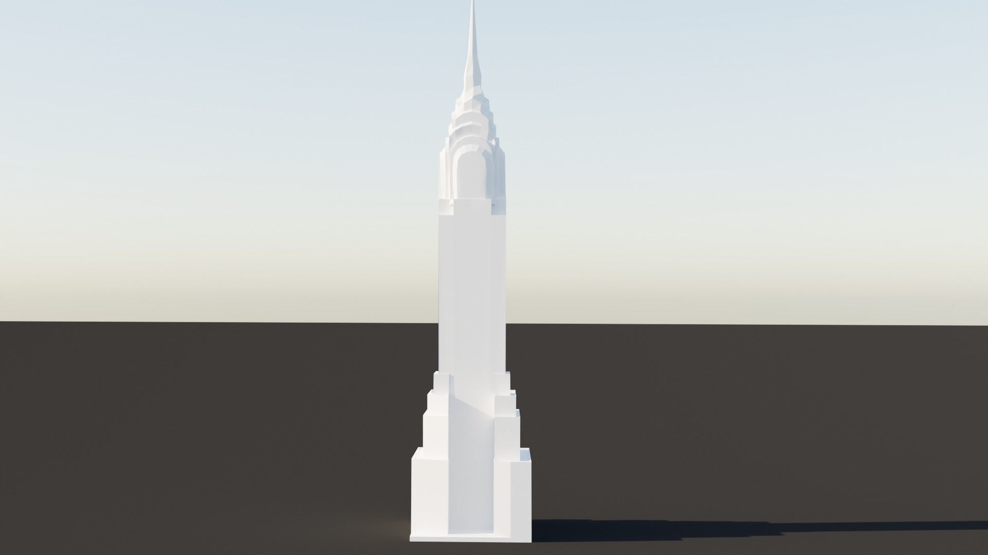 Chrysler Building New York City  Low-poly 3D model_3