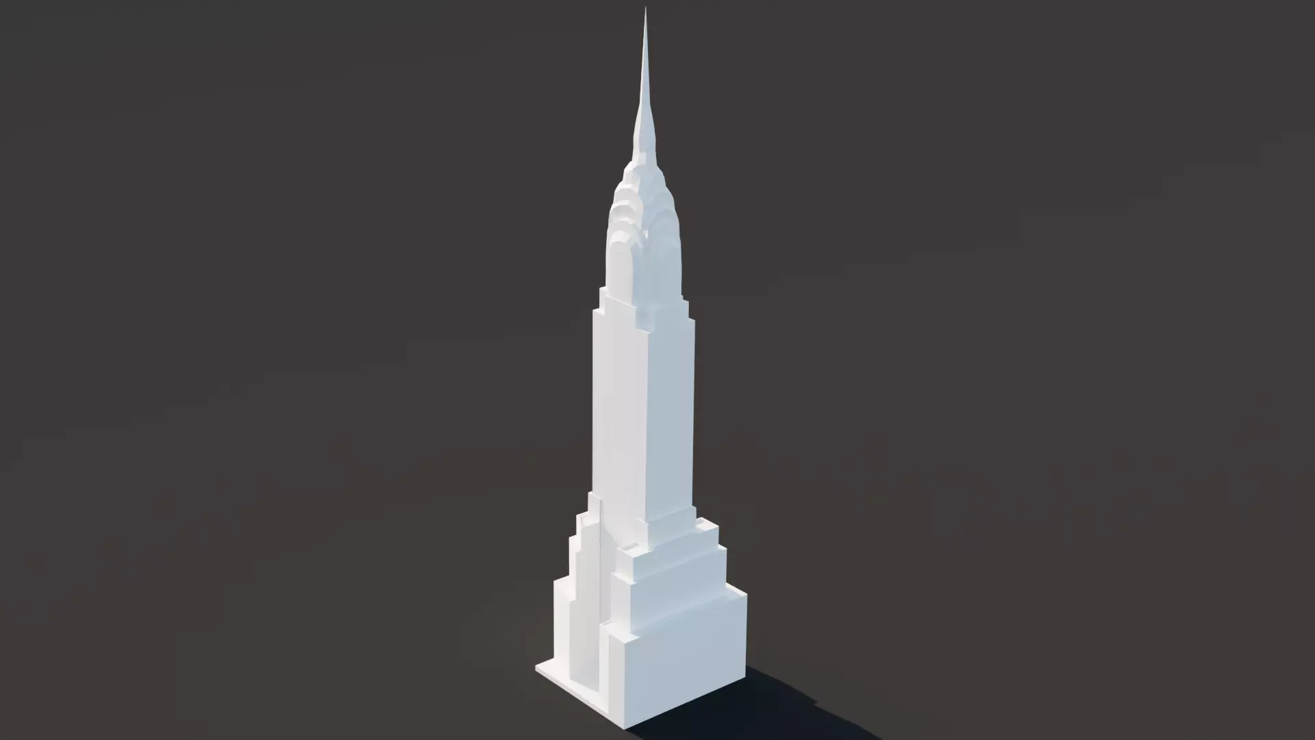 Chrysler Building New York City  Low-poly 3D model_0