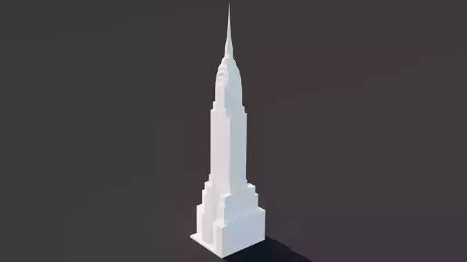 Chrysler Building New York City  Low-poly 3D model