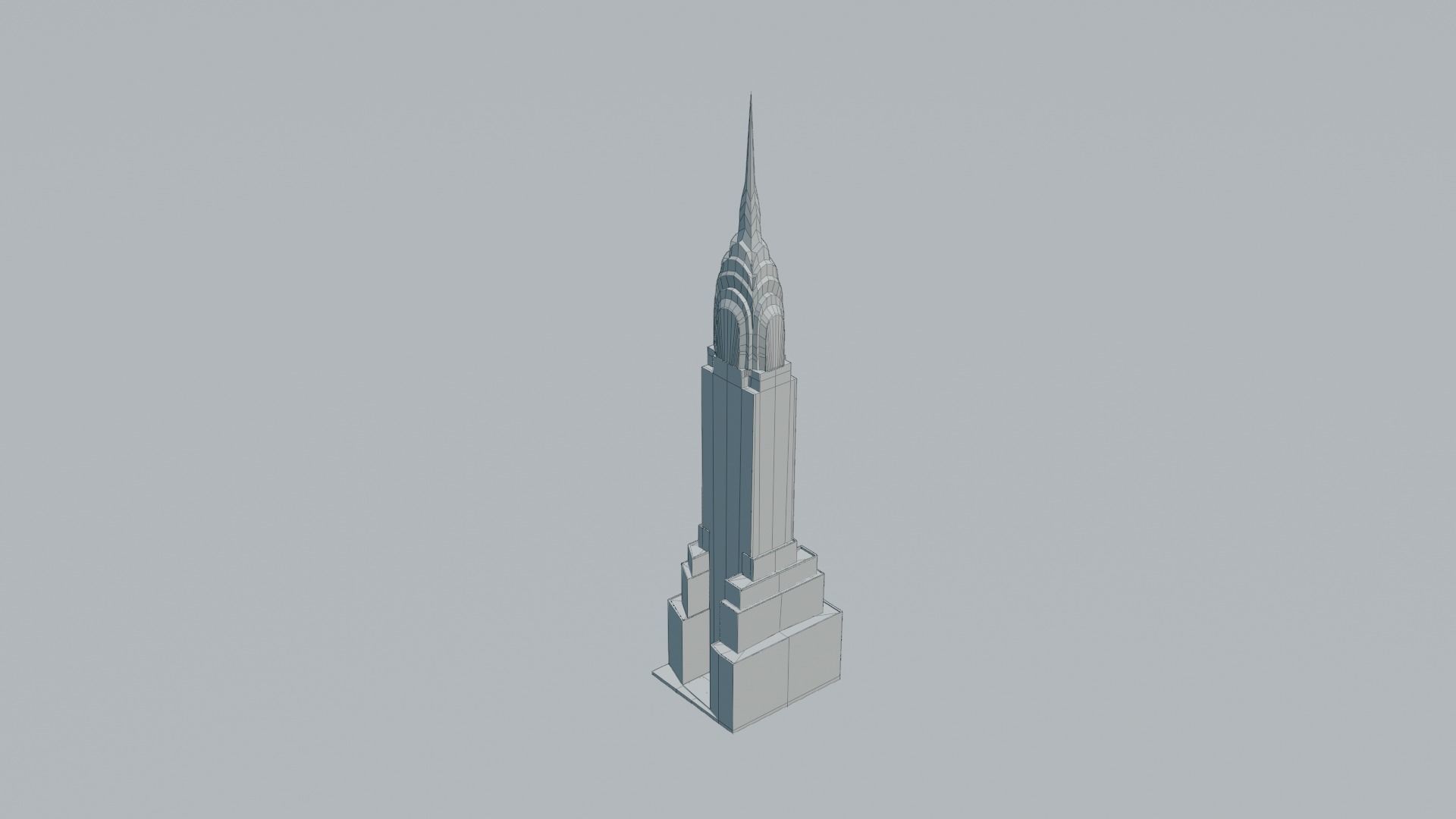 Chrysler Building New York City  Low-poly 3D model_4