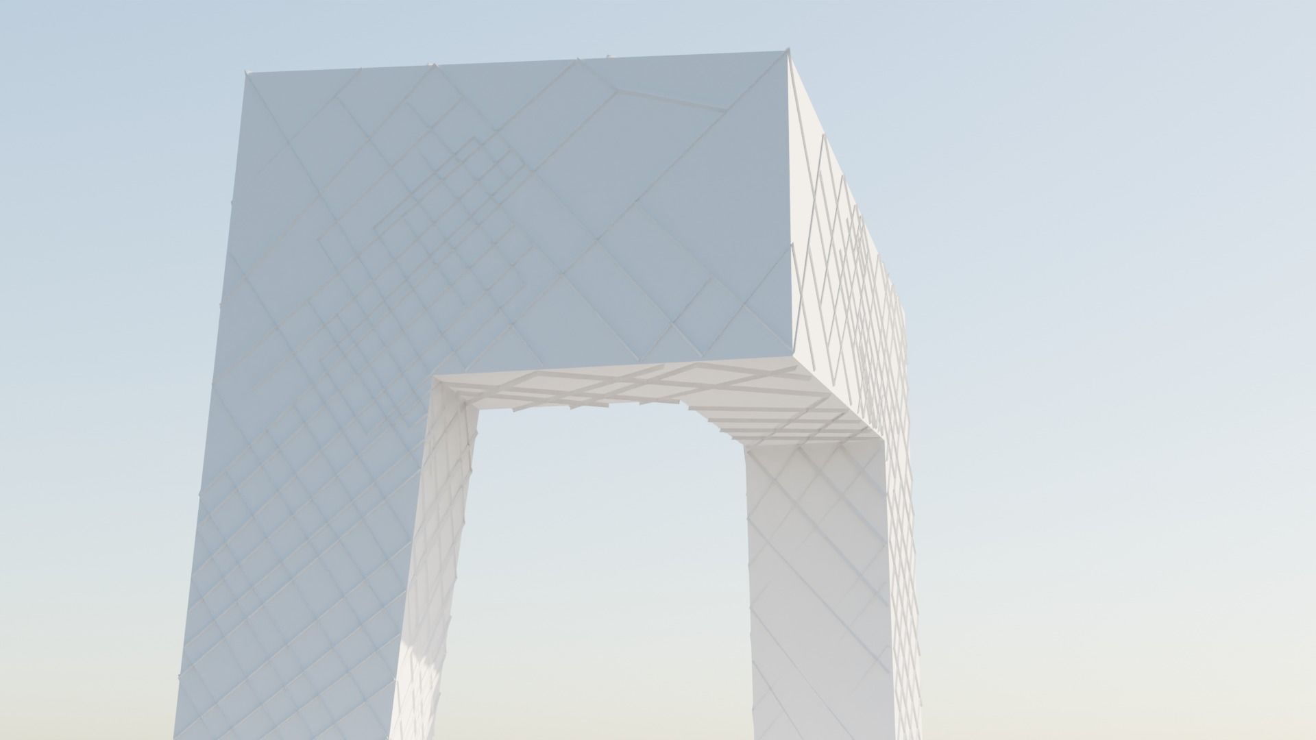 CCTV Headquarters Beijing Low-poly 3D model_2