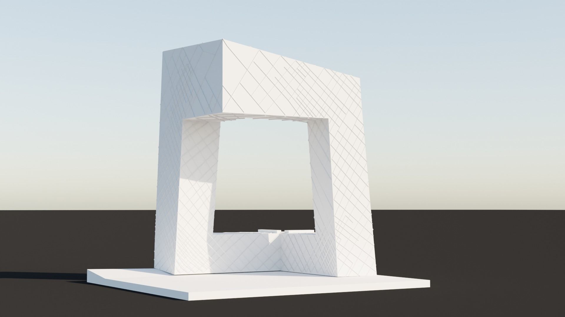 CCTV Headquarters Beijing Low-poly 3D model_1