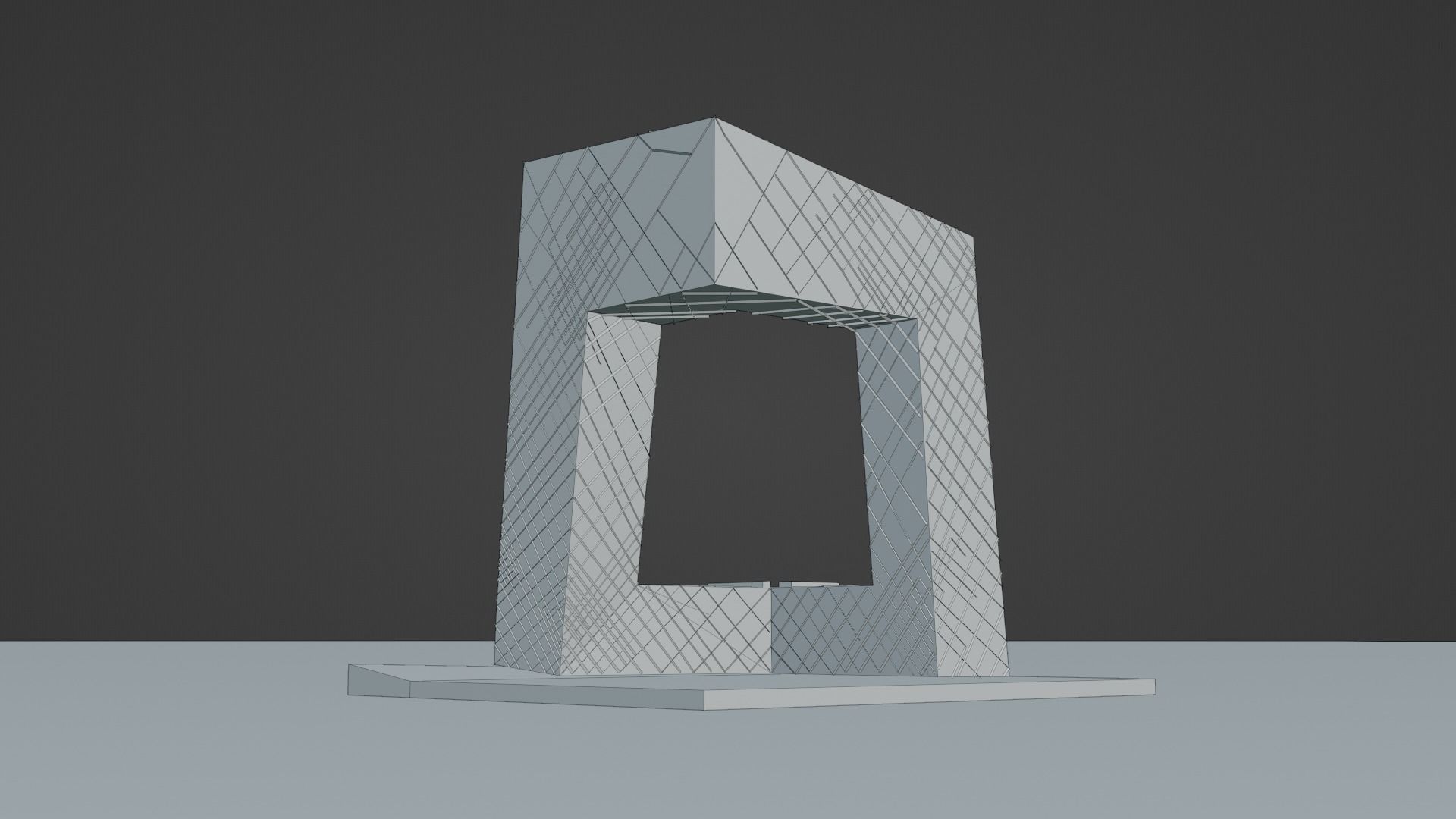 CCTV Headquarters Beijing Low-poly 3D model_5