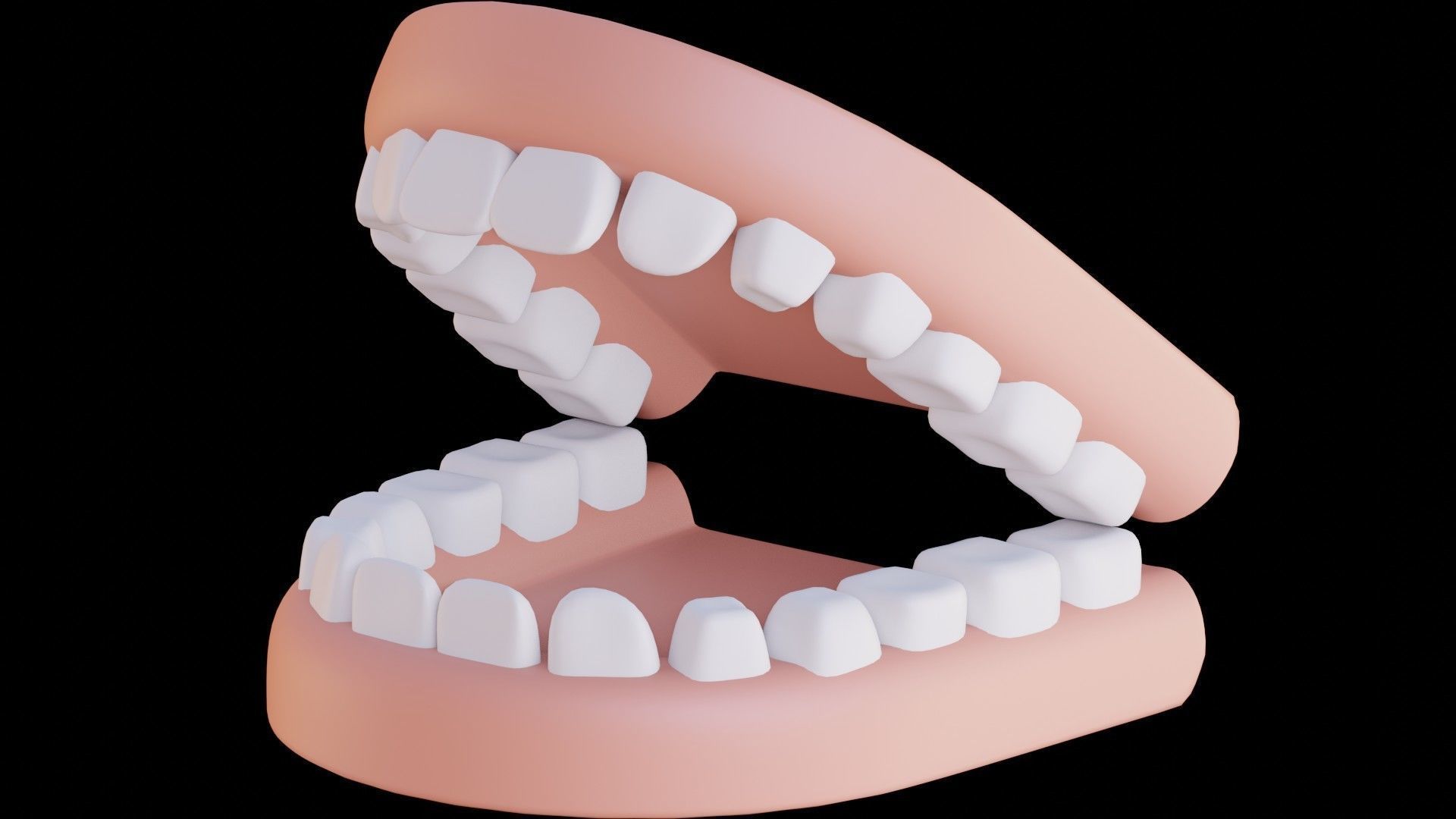 Cartoon Teeth 3D Model Free 3D model_2