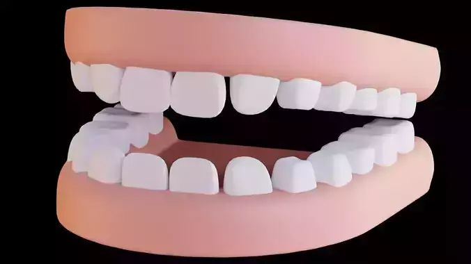 Cartoon Teeth 3D Model Free 3D model