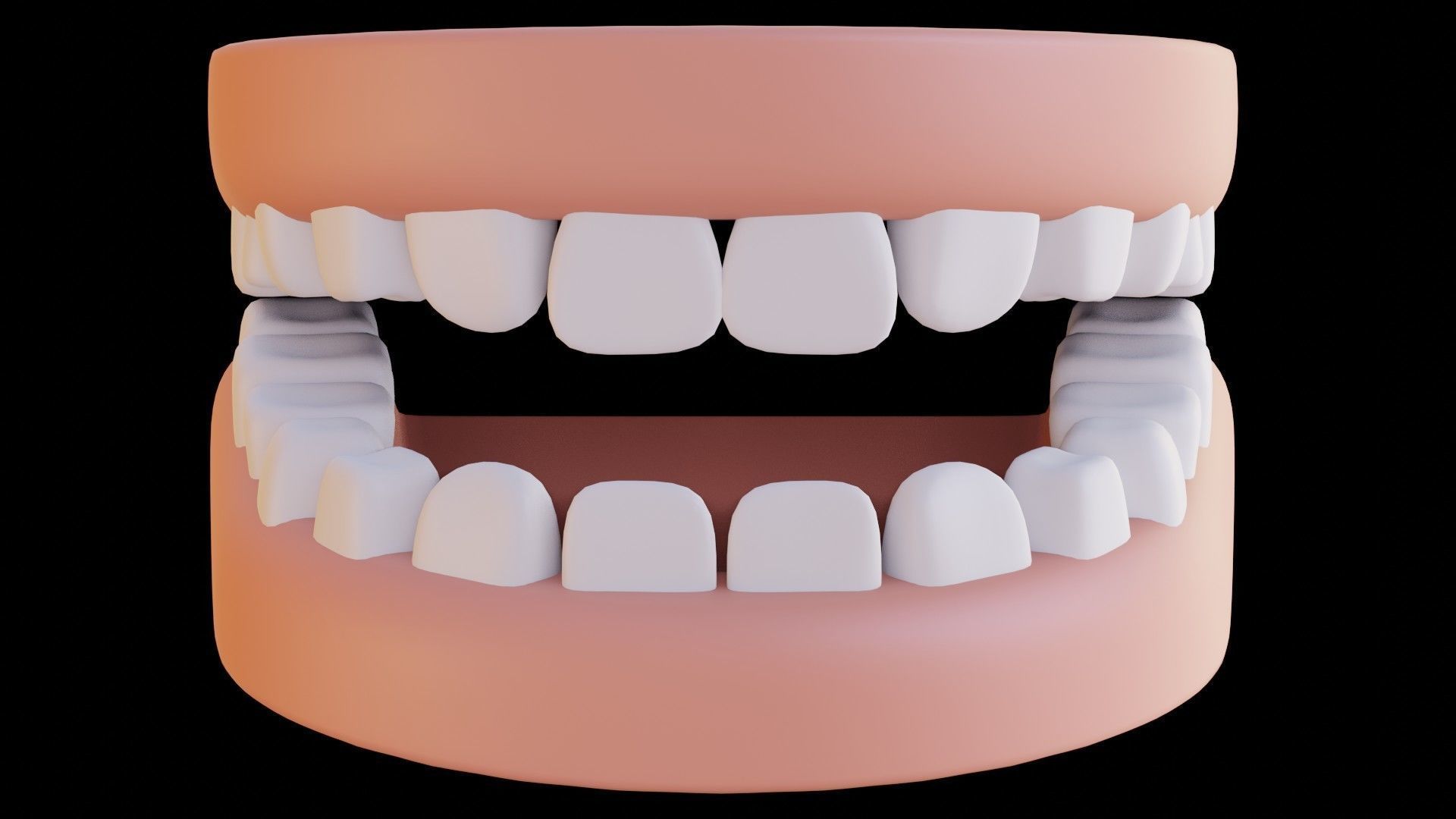 Cartoon Teeth 3D Model Free 3D model_1