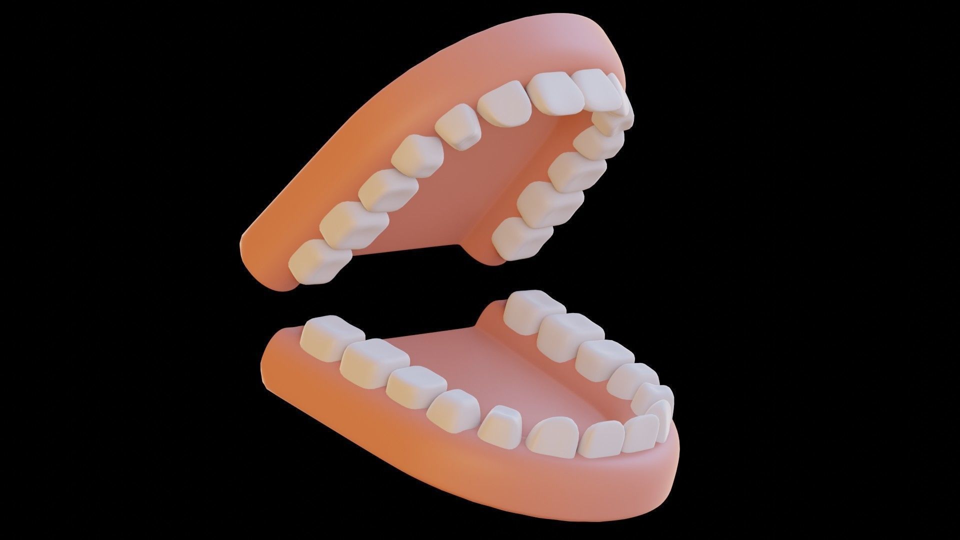 Cartoon Teeth 3D Model Free 3D model_5
