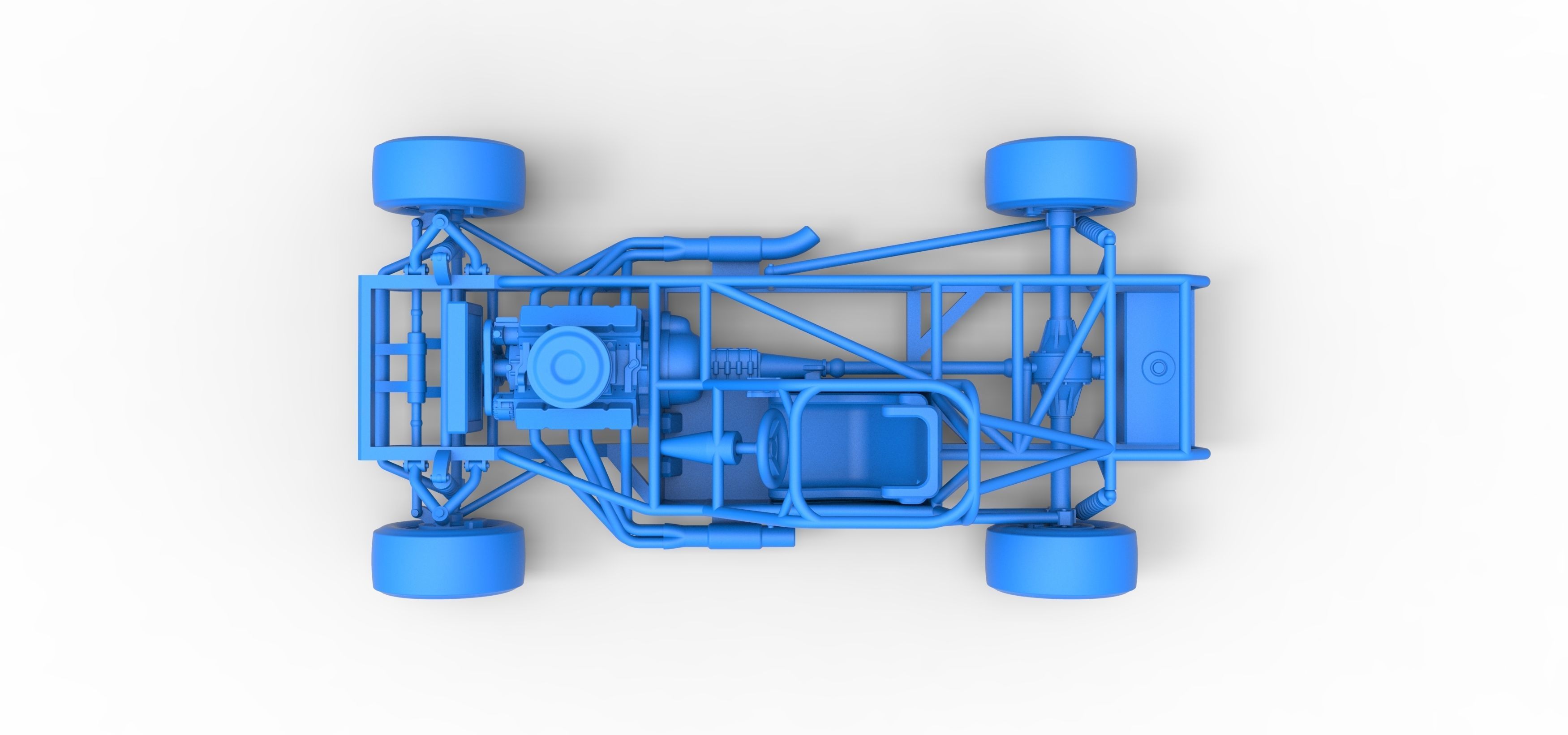 Small Block Supermodified race car Base Scale 1 to 25 3D print model_36