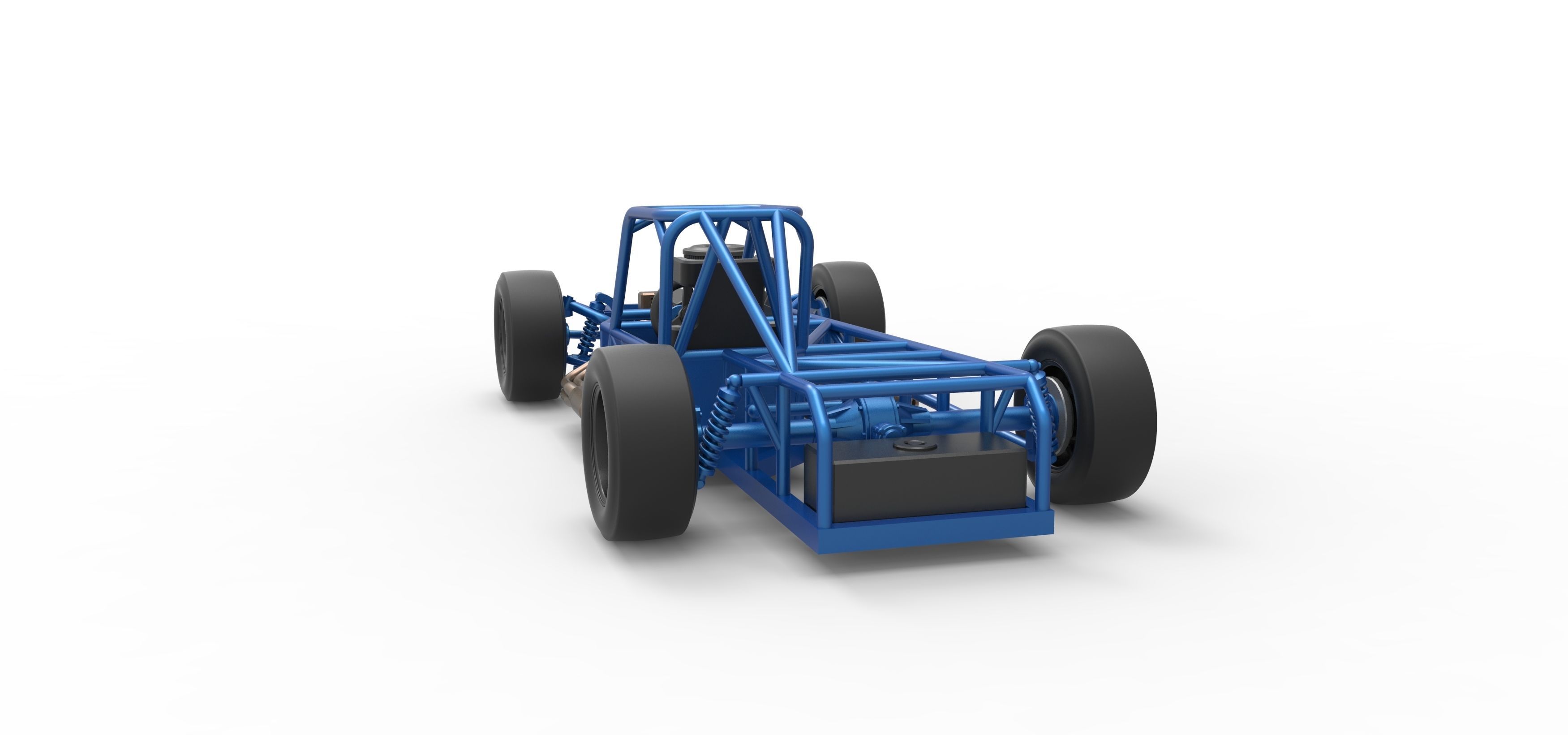 Small Block Supermodified race car Base Scale 1 to 25 3D print model_14