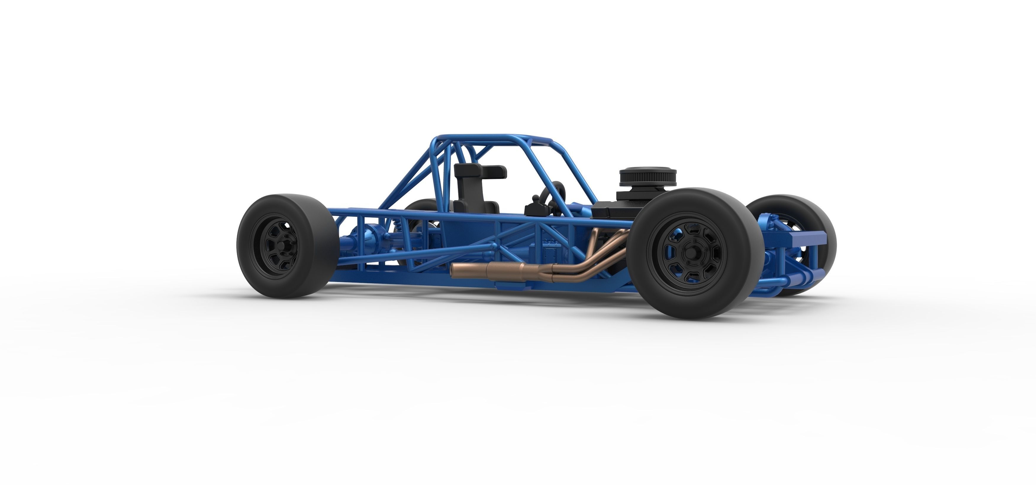 Small Block Supermodified race car Base Scale 1 to 25 3D print model_23