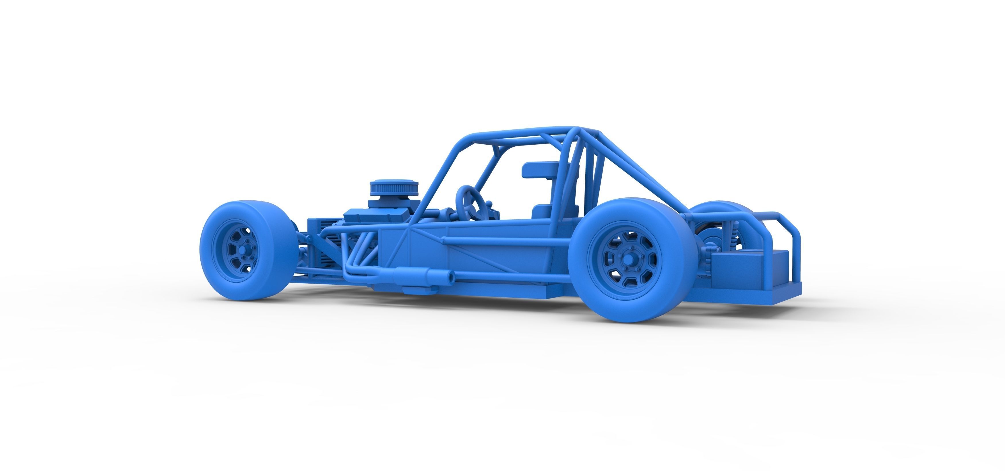 Small Block Supermodified race car Base Scale 1 to 25 3D print model_38