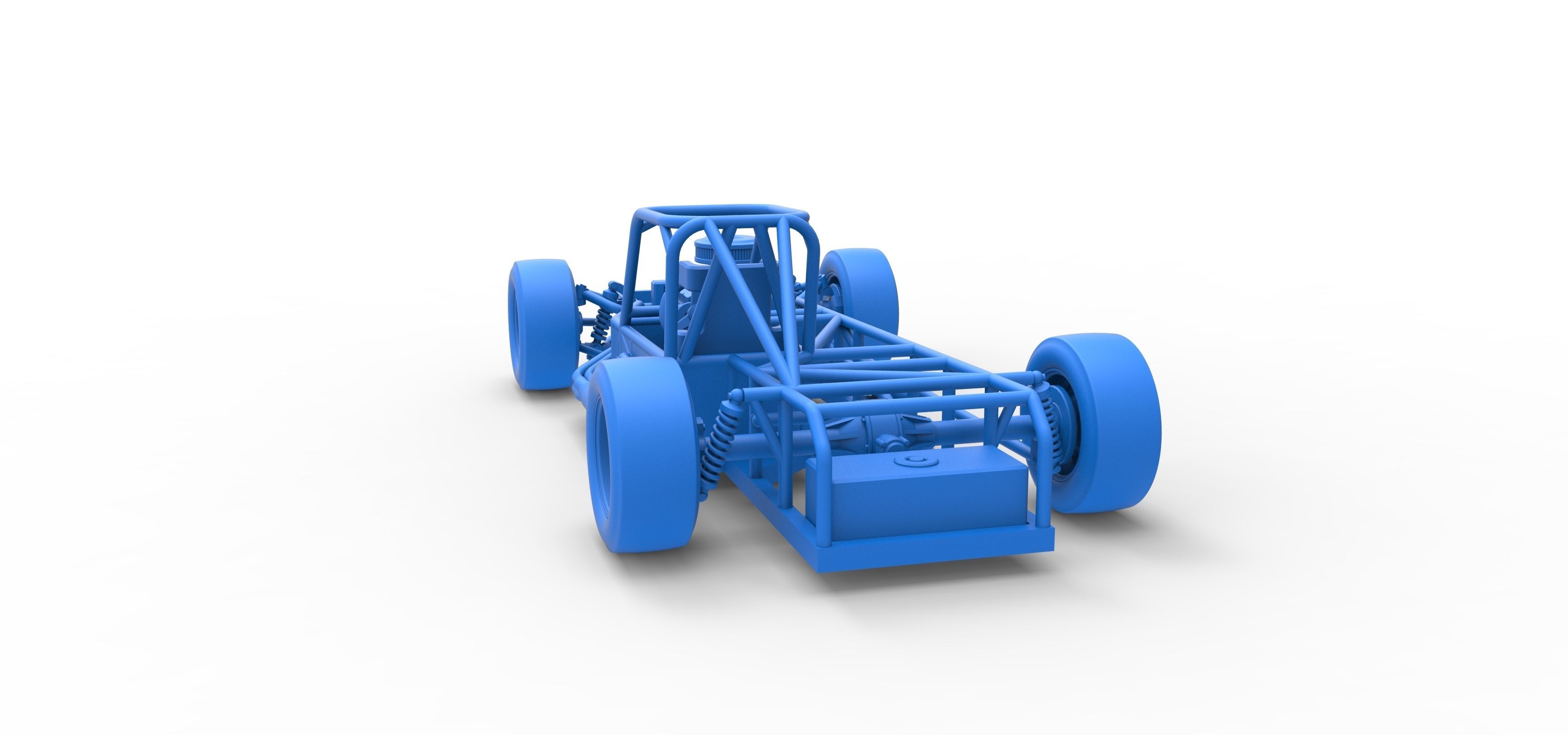 Small Block Supermodified race car Base Scale 1 to 25 3D print model_39