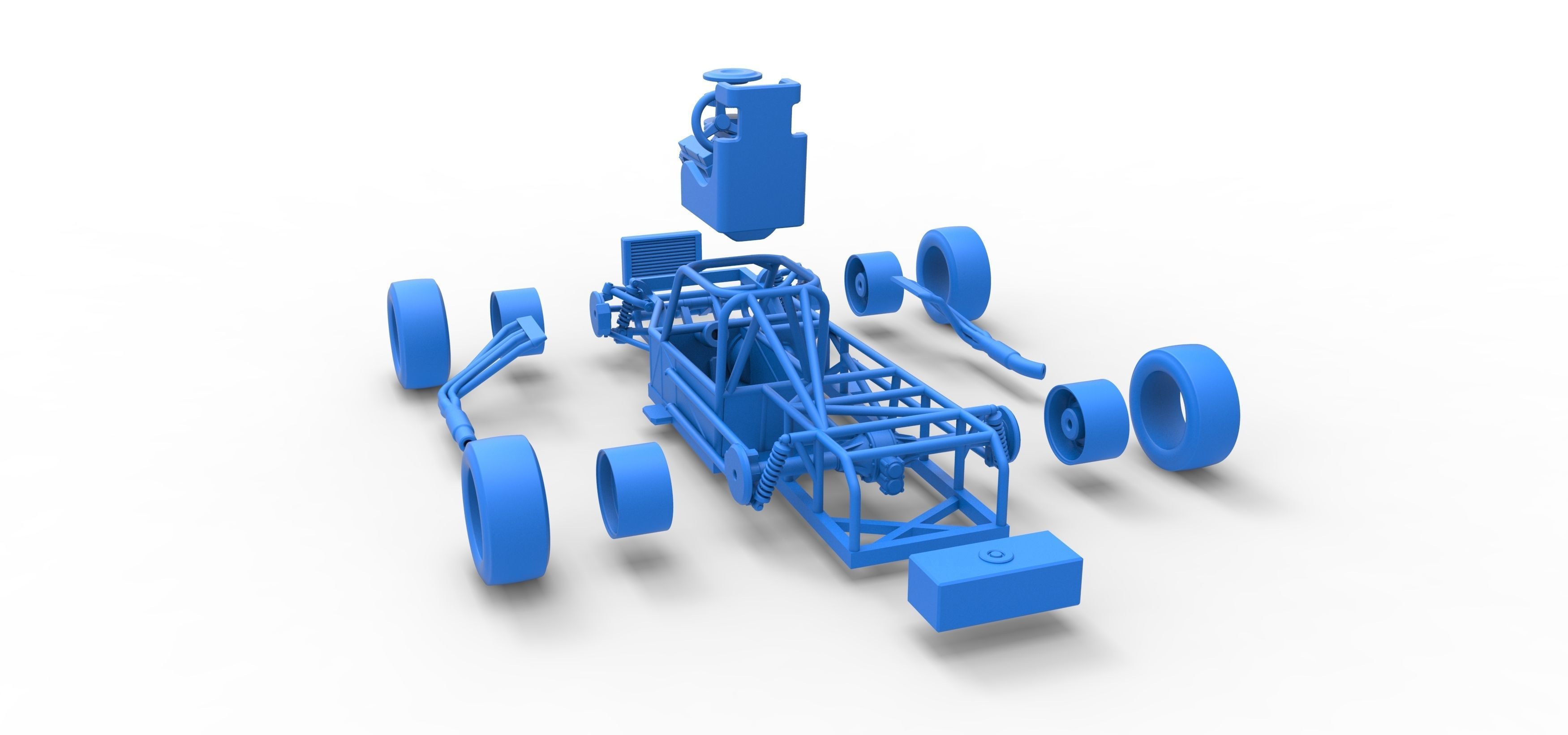 Small Block Supermodified race car Base Scale 1 to 25 3D print model_58