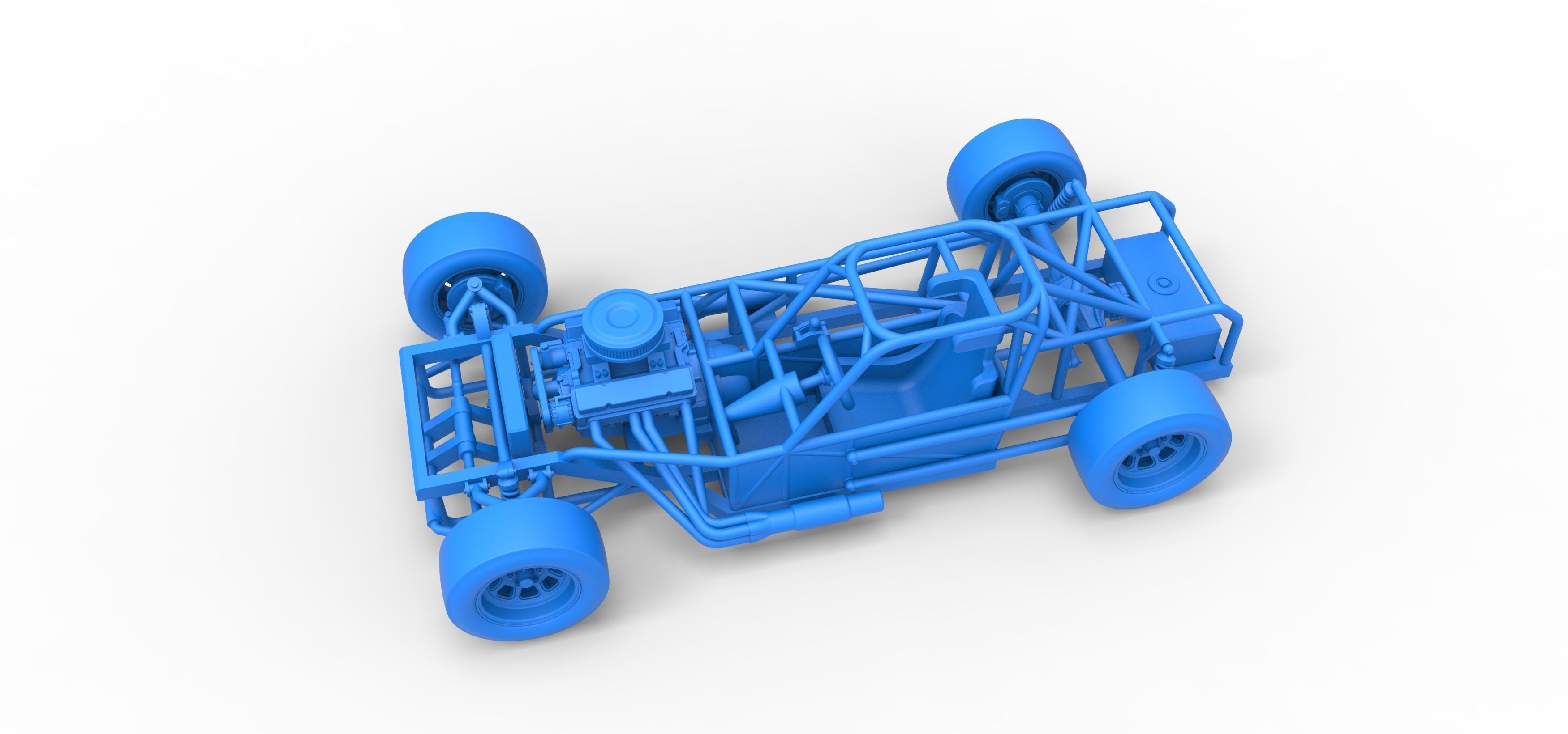 Small Block Supermodified race car Base Scale 1 to 25 3D print model_29