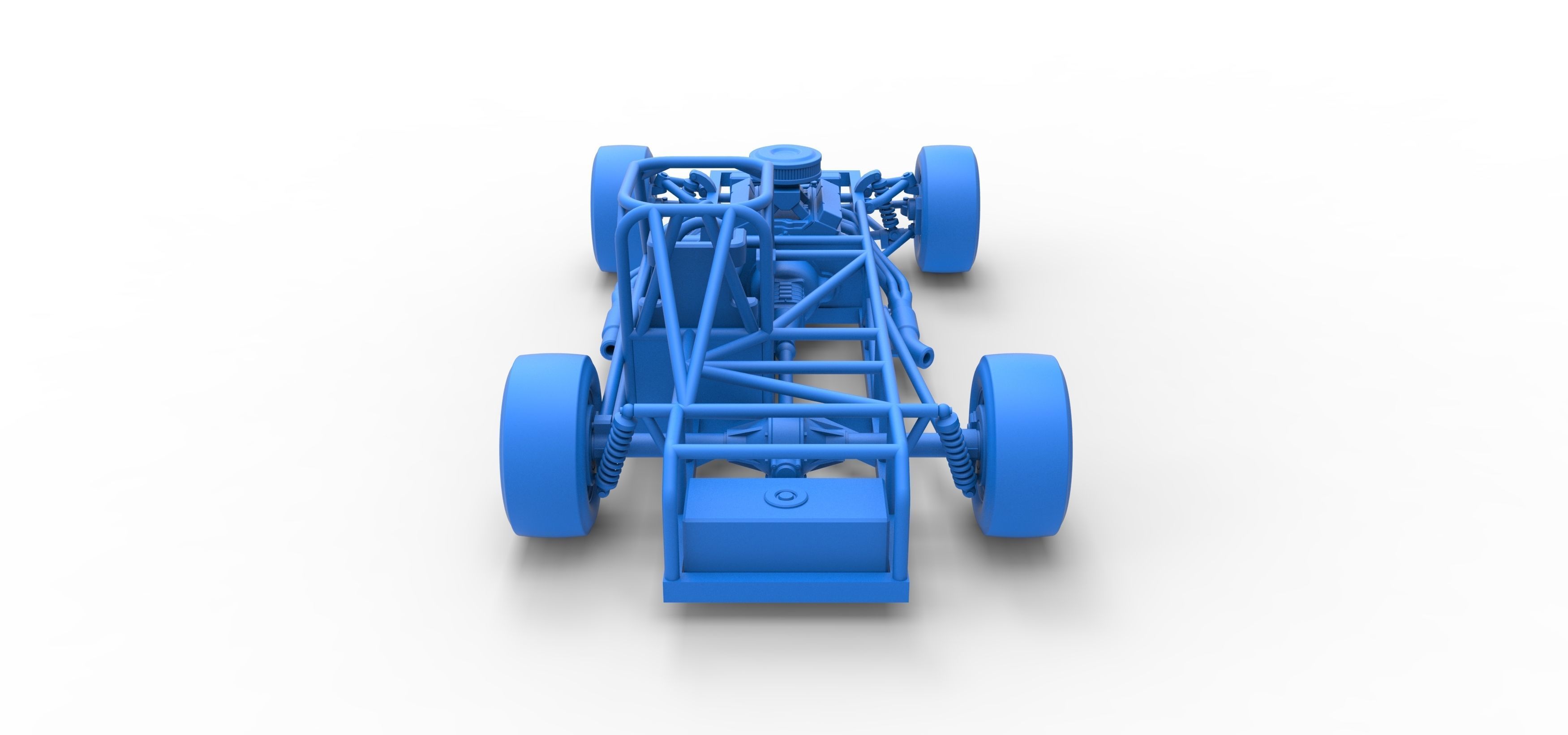 Small Block Supermodified race car Base Scale 1 to 25 3D print model_41