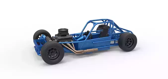 Small Block Supermodified race car Base Scale 1 to 25 3D print model