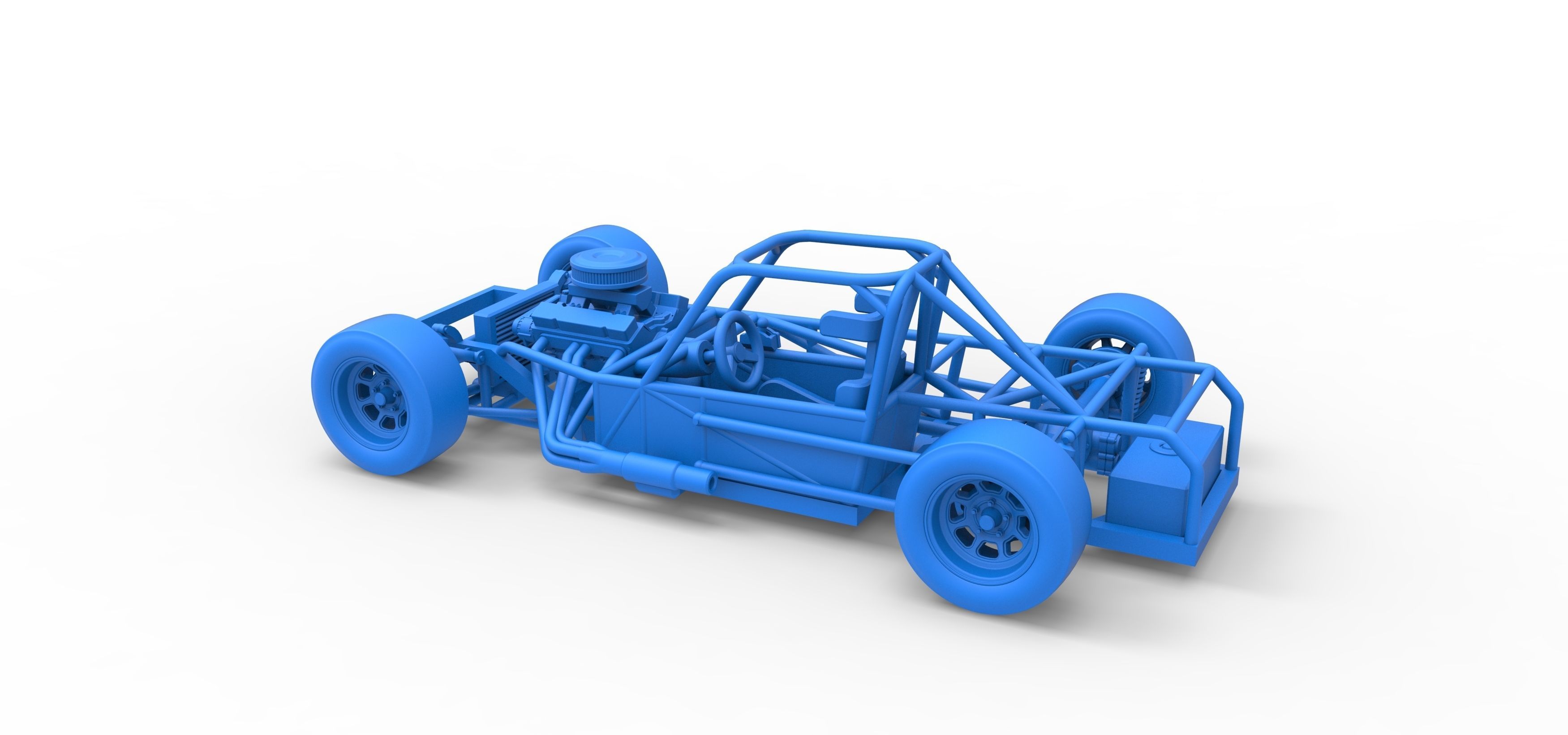 Small Block Supermodified race car Base Scale 1 to 25 3D print model_37