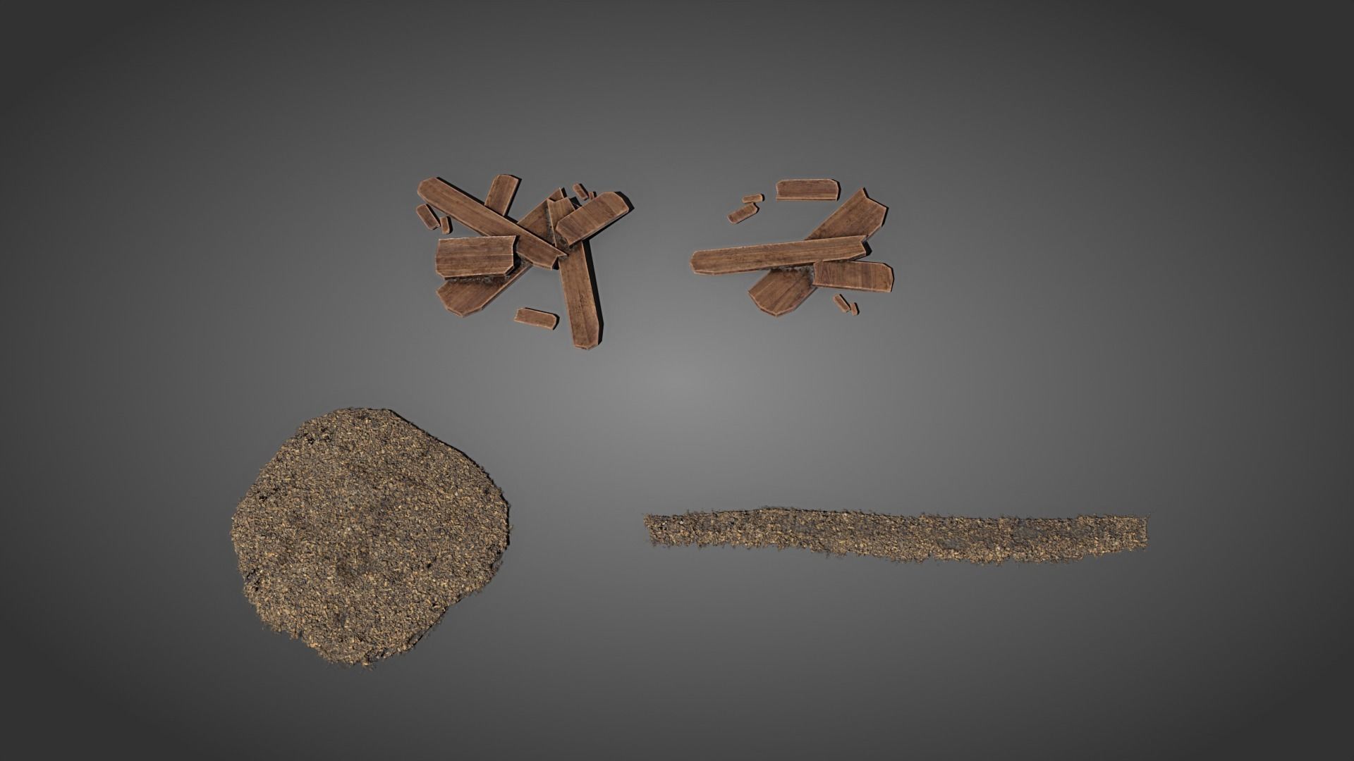 Medieval carpenter props Low-poly 3D model_4