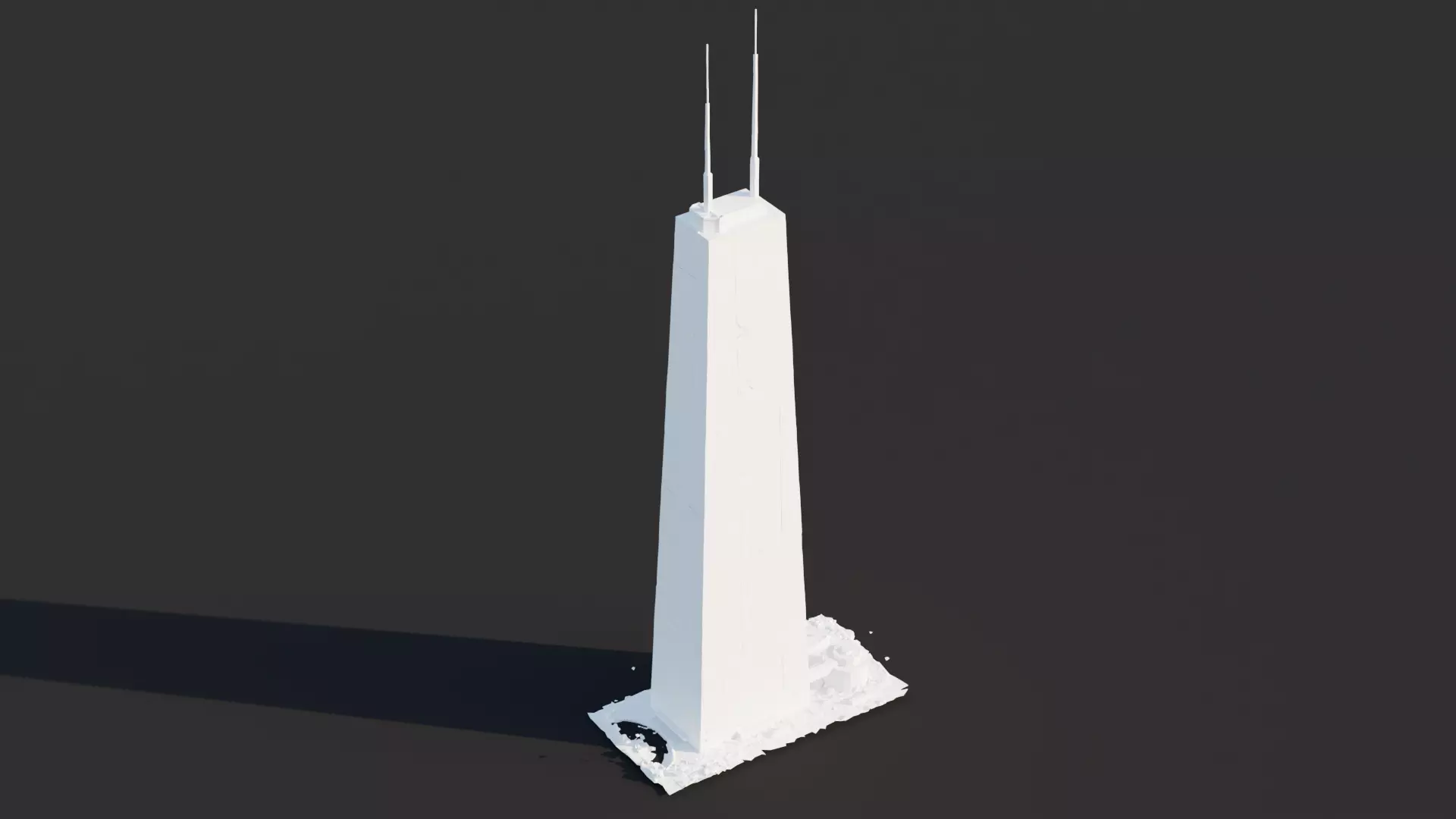 John Hancock Center Chicago Low-poly 3D model