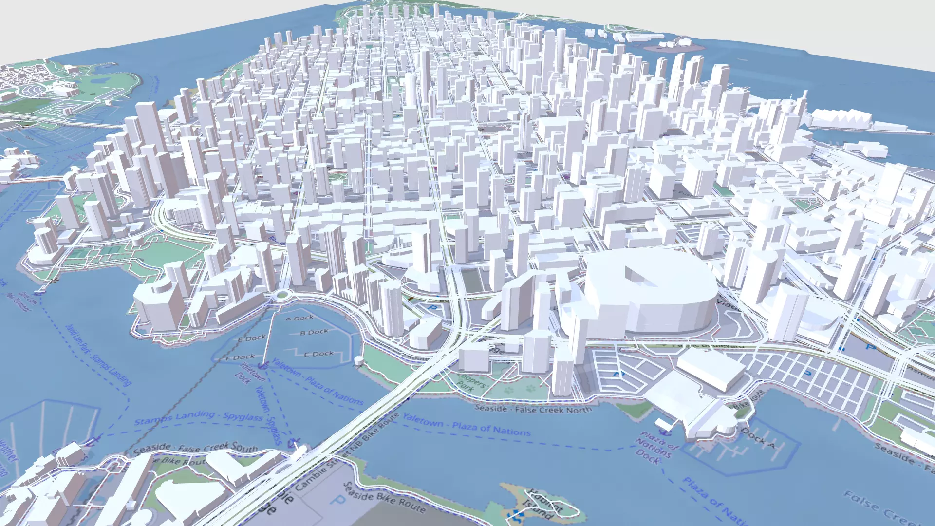 Cityscape Vancouver Canada fragment city 3D model