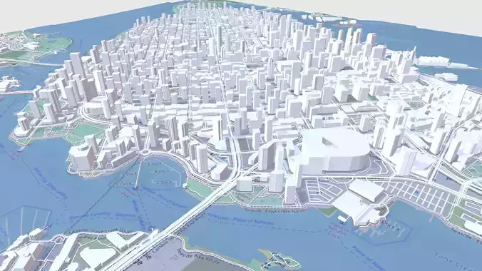 Cityscape Vancouver Canada  fragment city 3D model