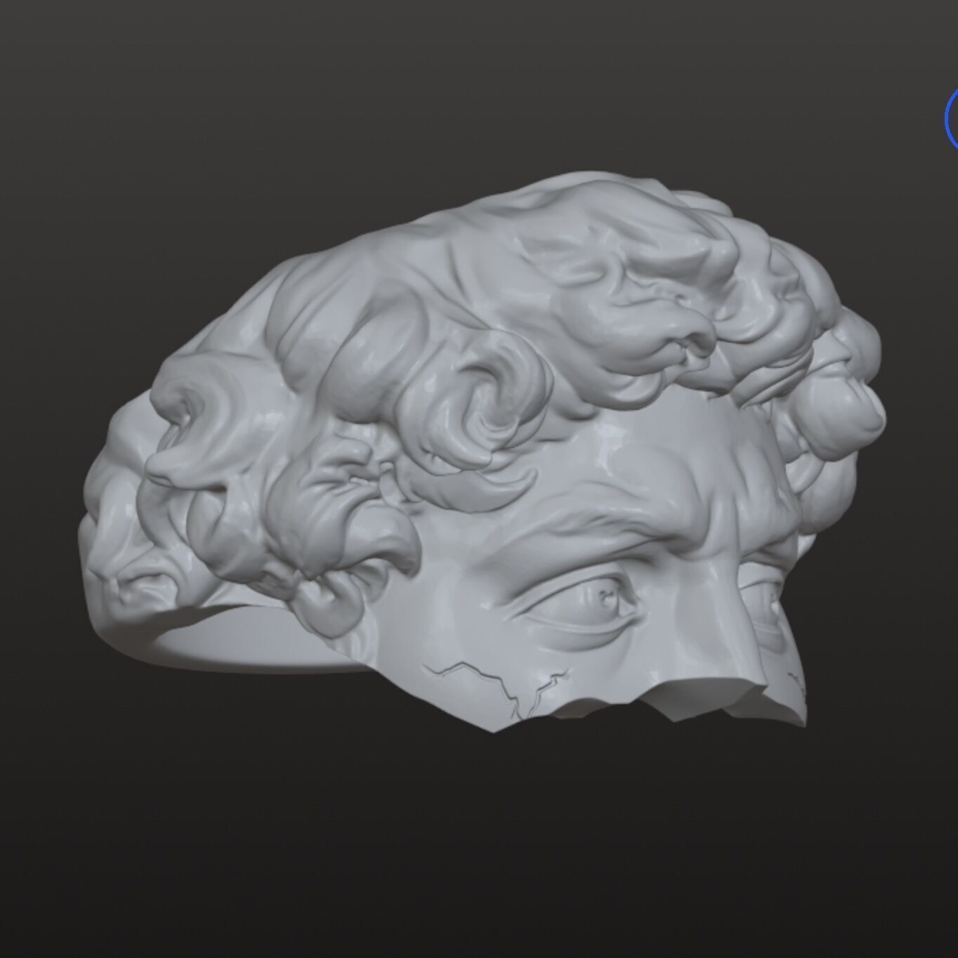 David 3D Sculpture Ring 3D print model_3