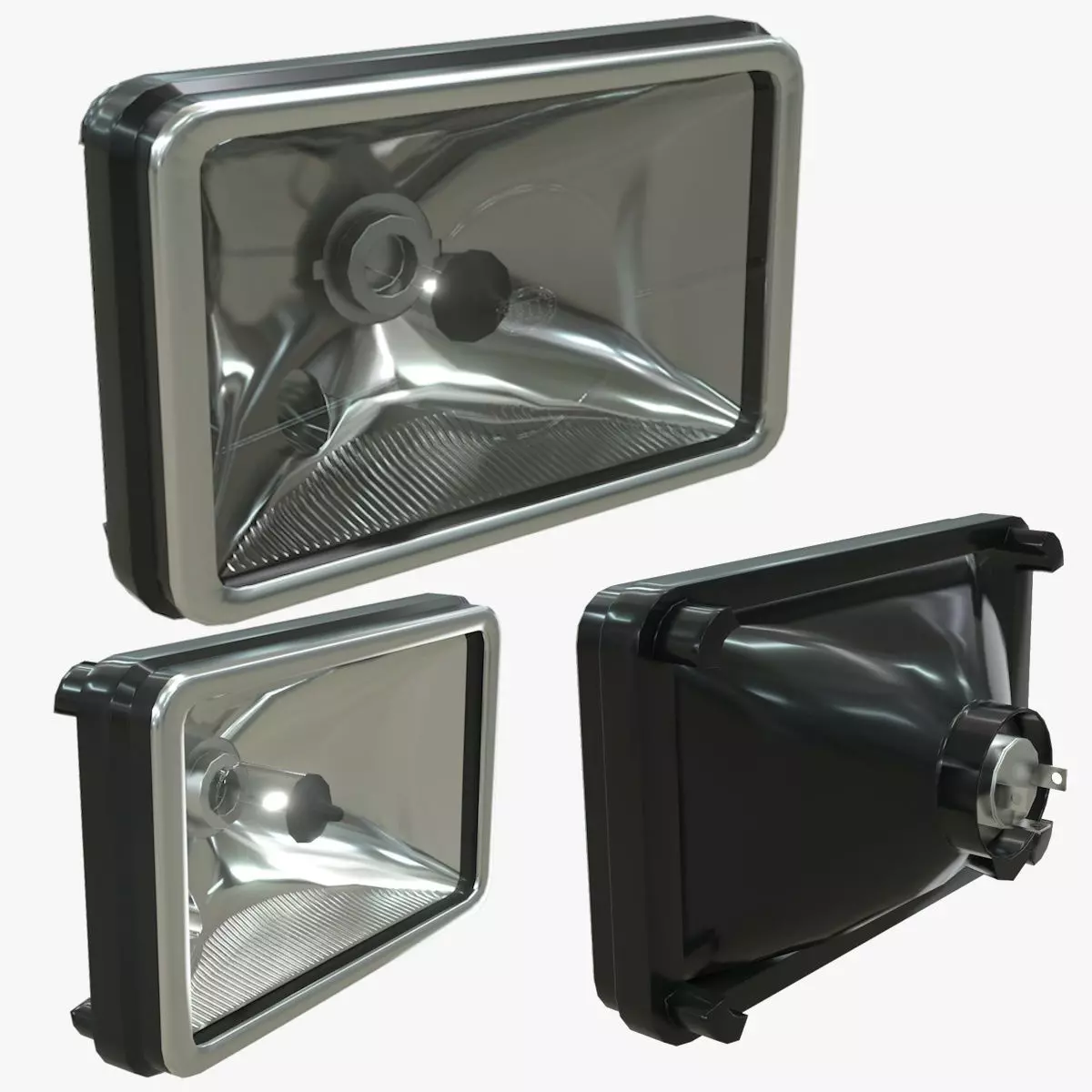 Truck Headlight Low-poly 3D model
