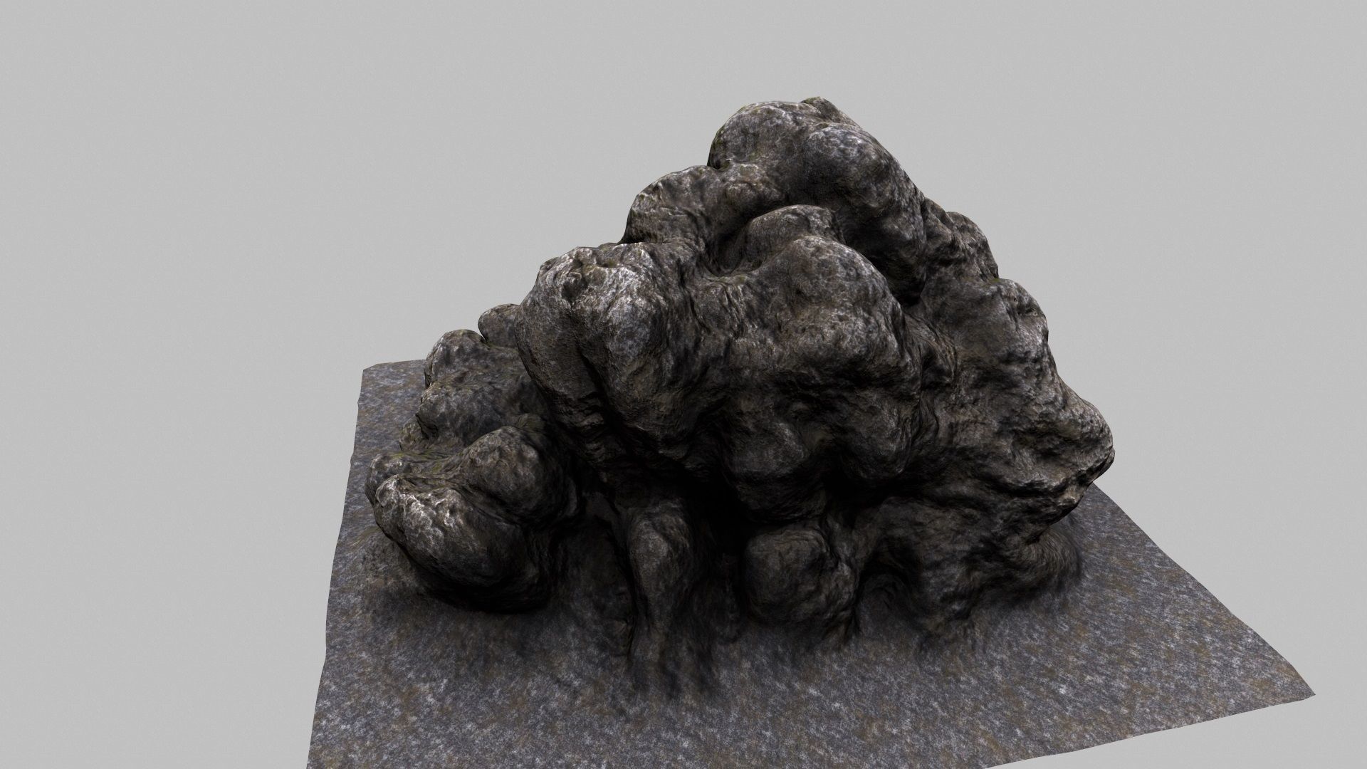 mossy rock 3D model_16