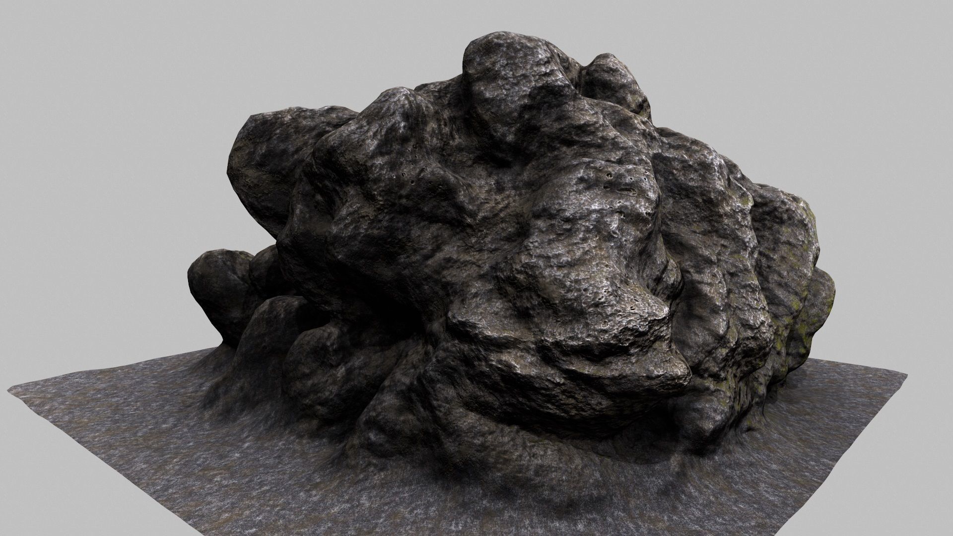 mossy rock 3D model_13