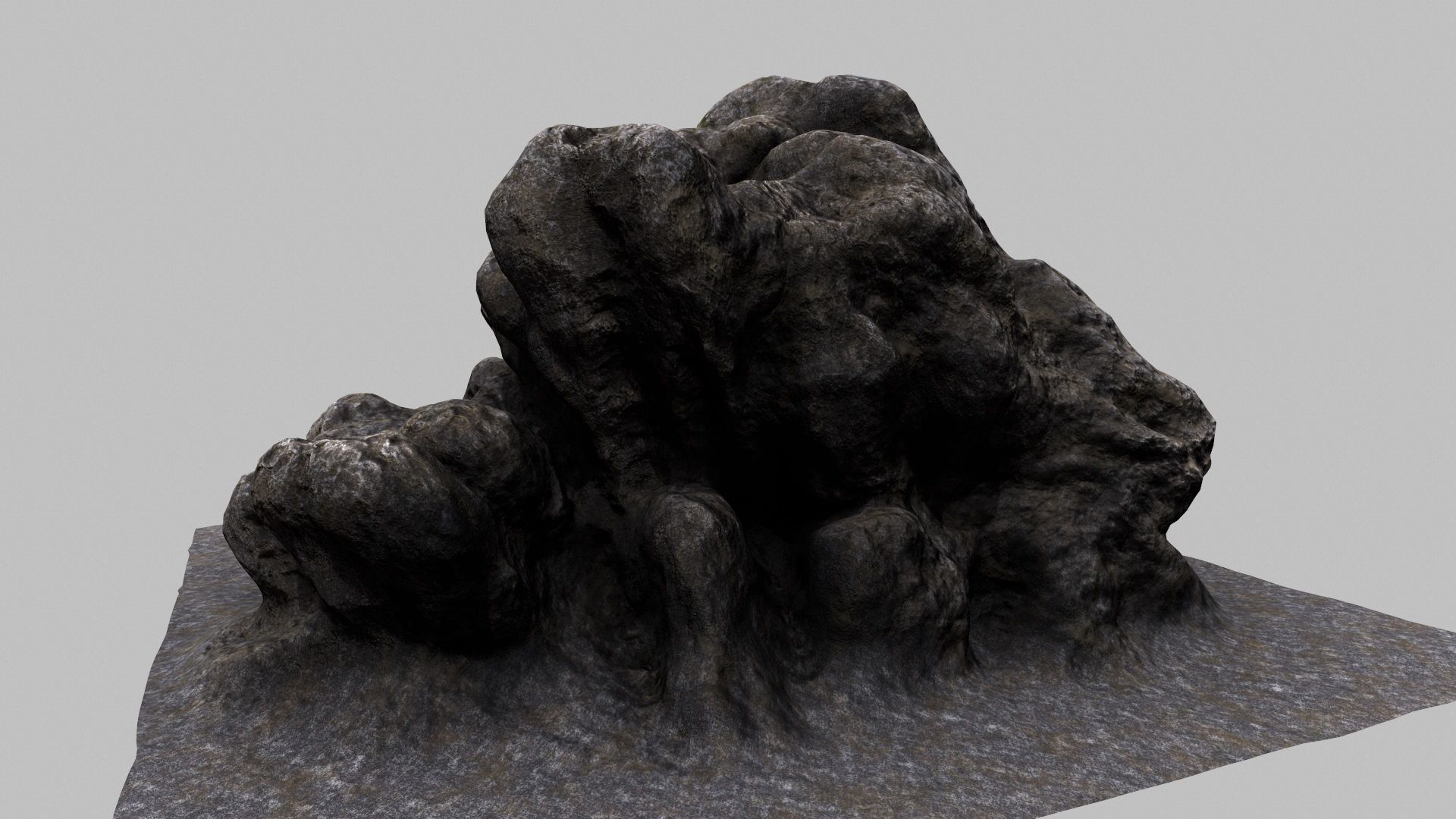mossy rock 3D model_8