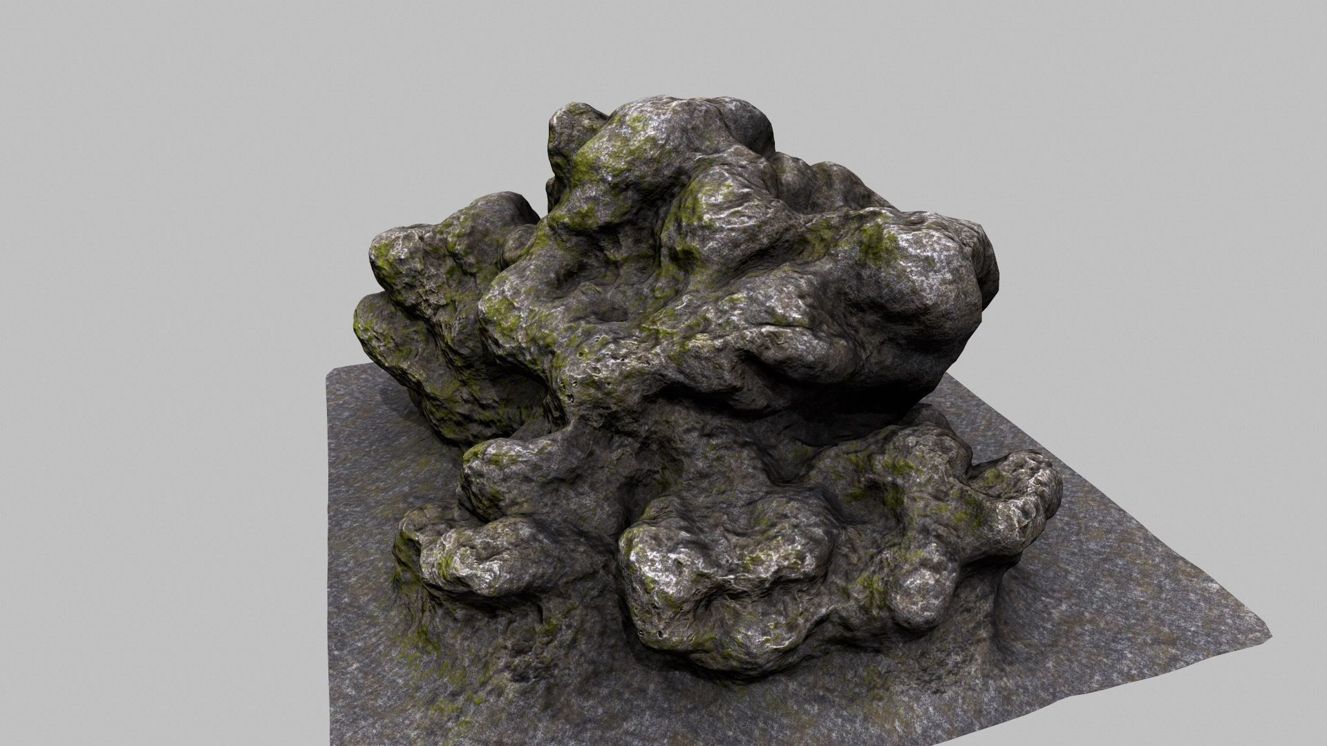 mossy rock 3D model_15