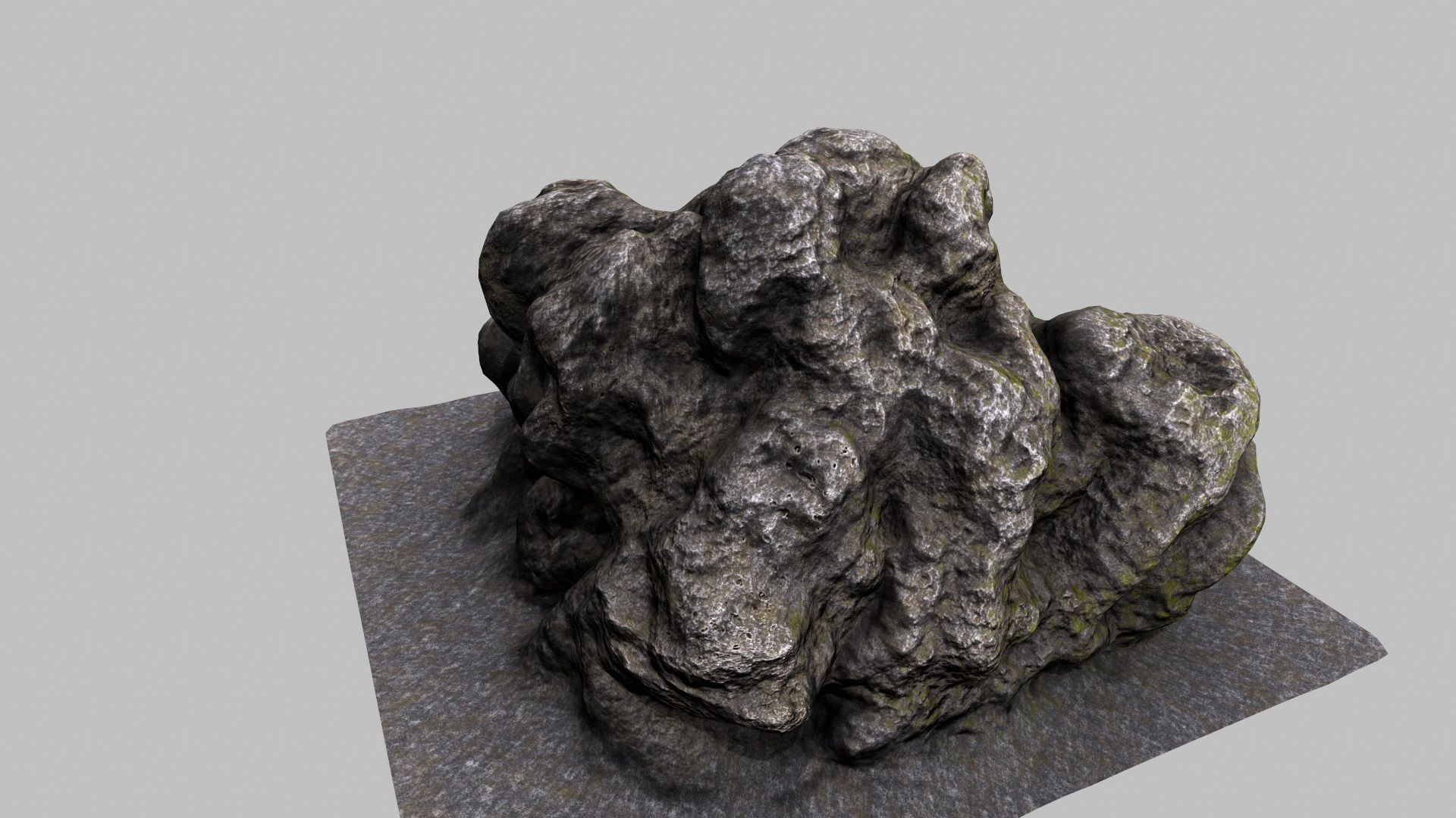 mossy rock 3D model_14