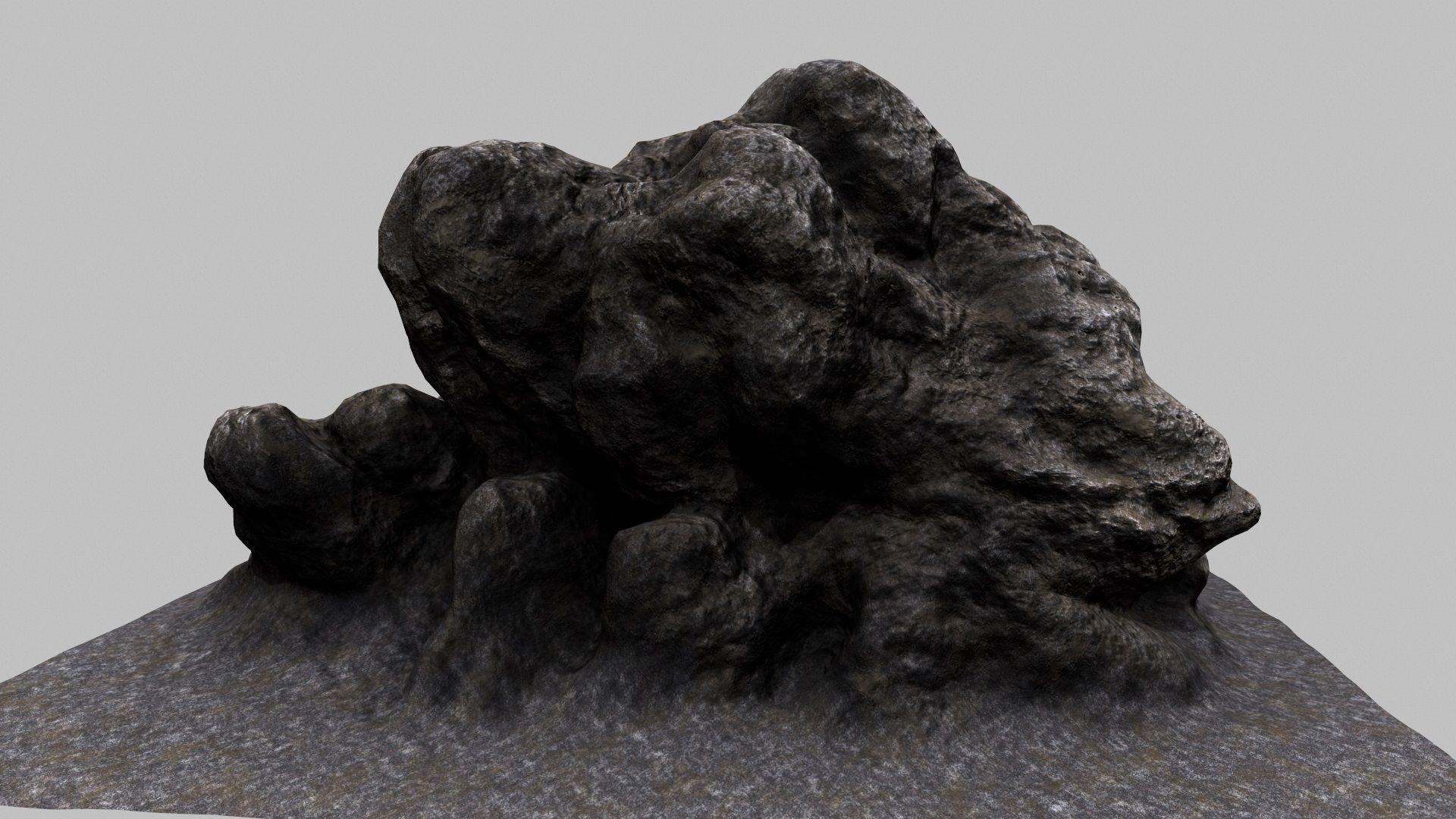 mossy rock 3D model_7