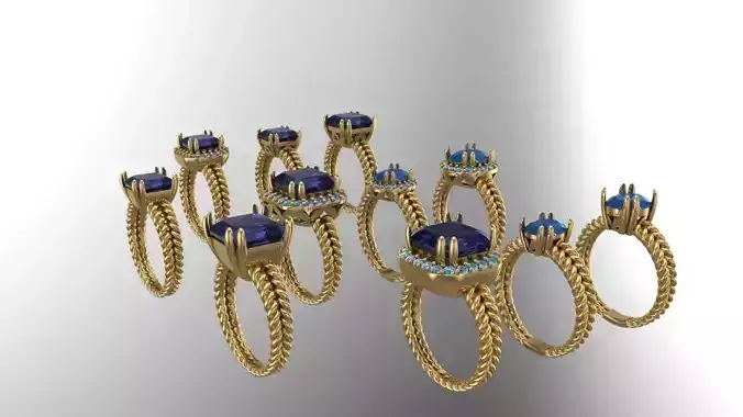 11n 2-ply engagement ring