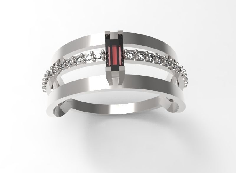 Ring Red dot STL  3D print model_2