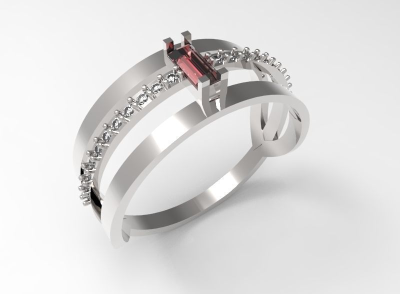 Ring Red dot STL  3D print model_0