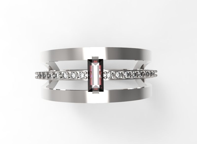 Ring Red dot STL  3D print model_3