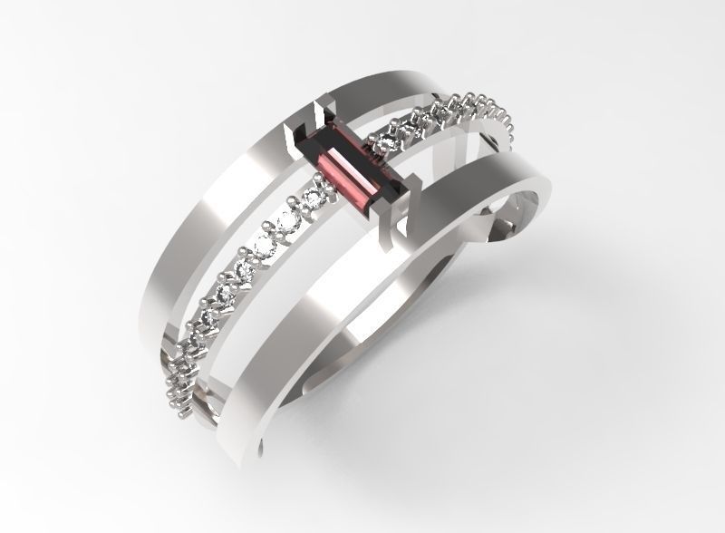 Ring Red dot STL  3D print model_1