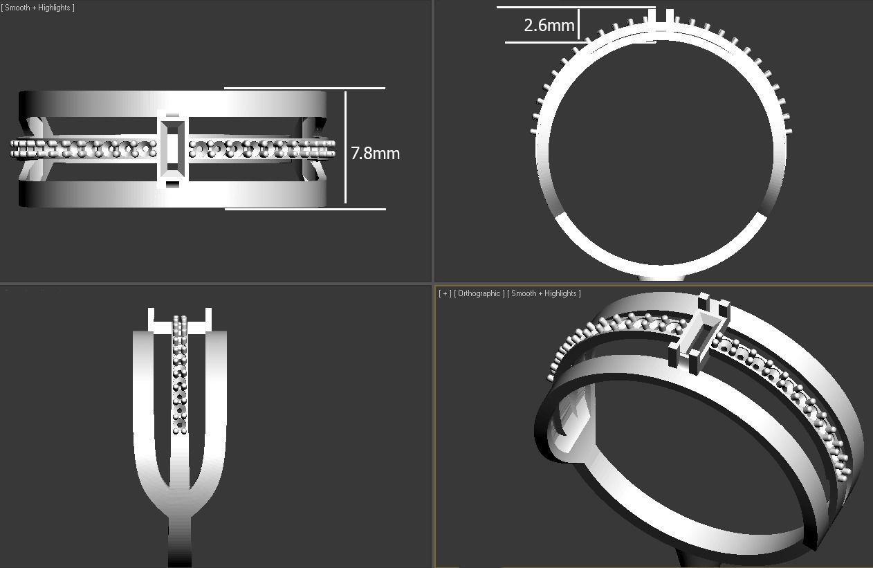 Ring Red dot STL  3D print model_4
