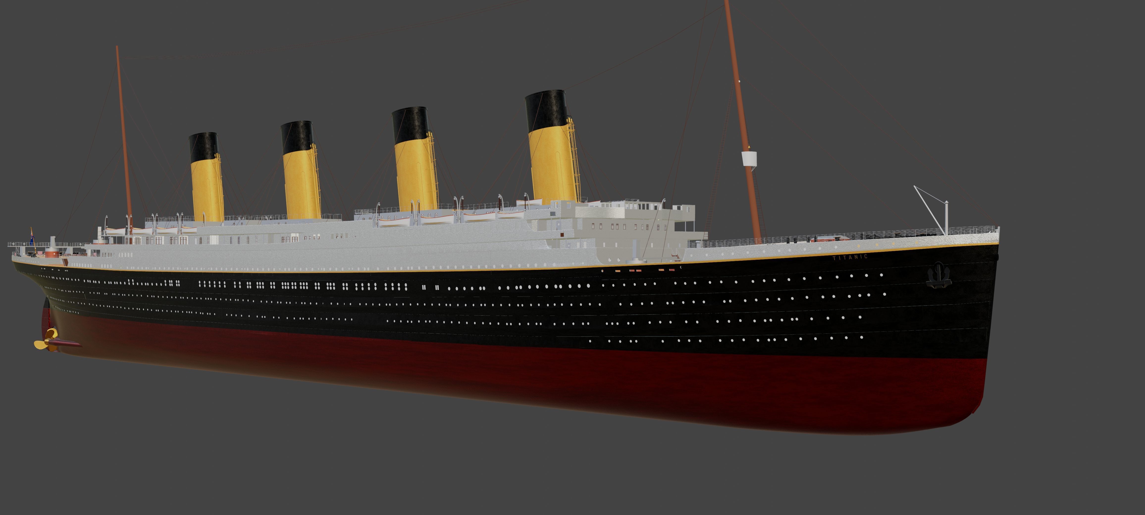 RMS TITANIC SHIP 3D model_5