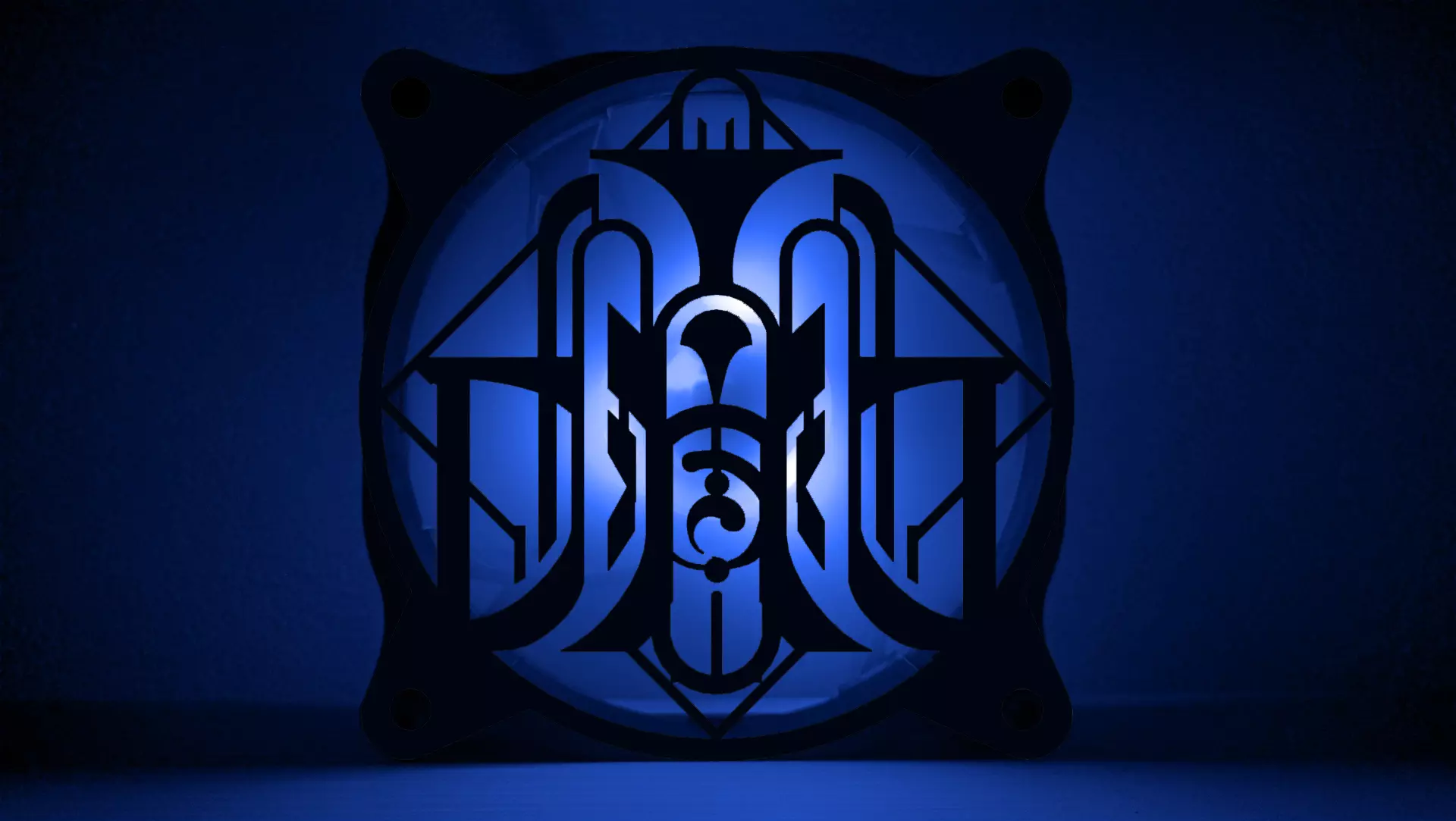 Genshin Impact Fontaine Emblem PC fan cover 3D print model